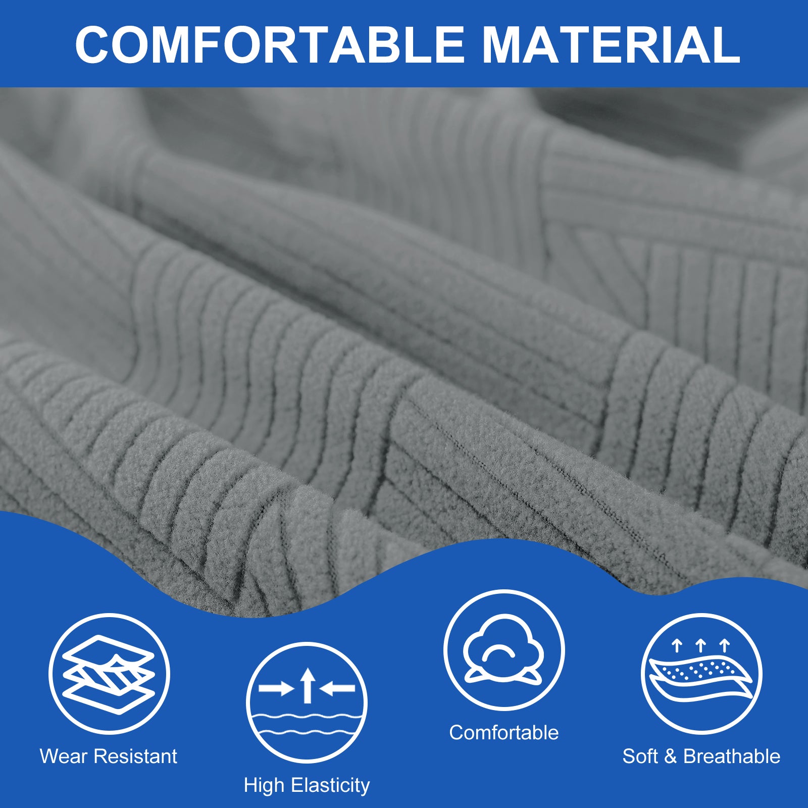 Couvre-tête de lit Ystyle 120 cm, housse élastique pour tête de lit double/simple, couvre-tête de lit double lavable, protection universelle anti-poussière pour tête de lit