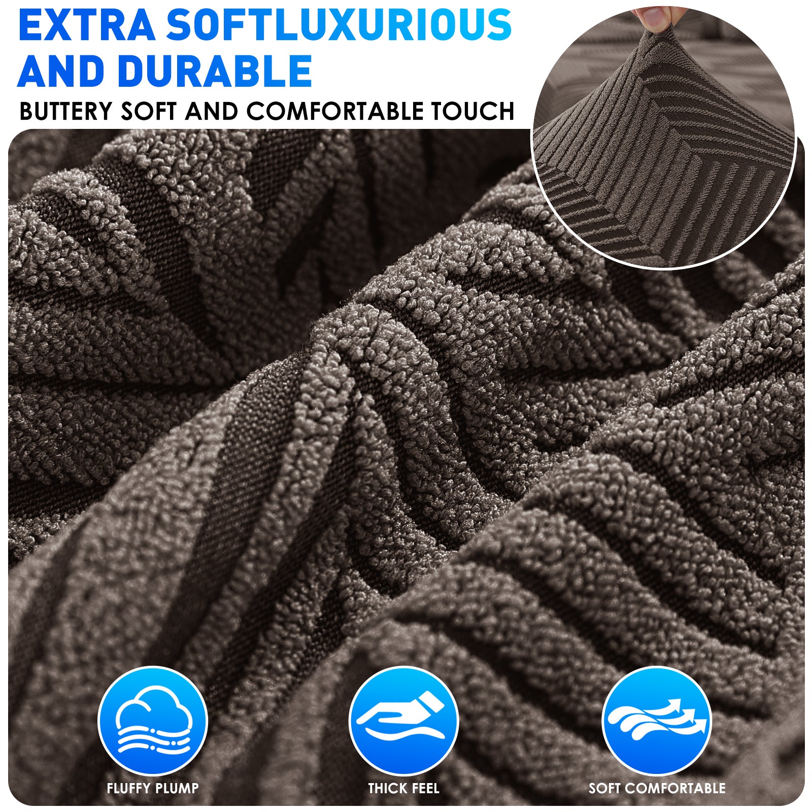 Ystyle 1-Seat Sofa Cover with Armrests, Elastic Universal Sofa Protector, Stain-Resistant & Non-Slip Sofa Slipcover, Anti-Scratch, Super Stretch, Machine Washable