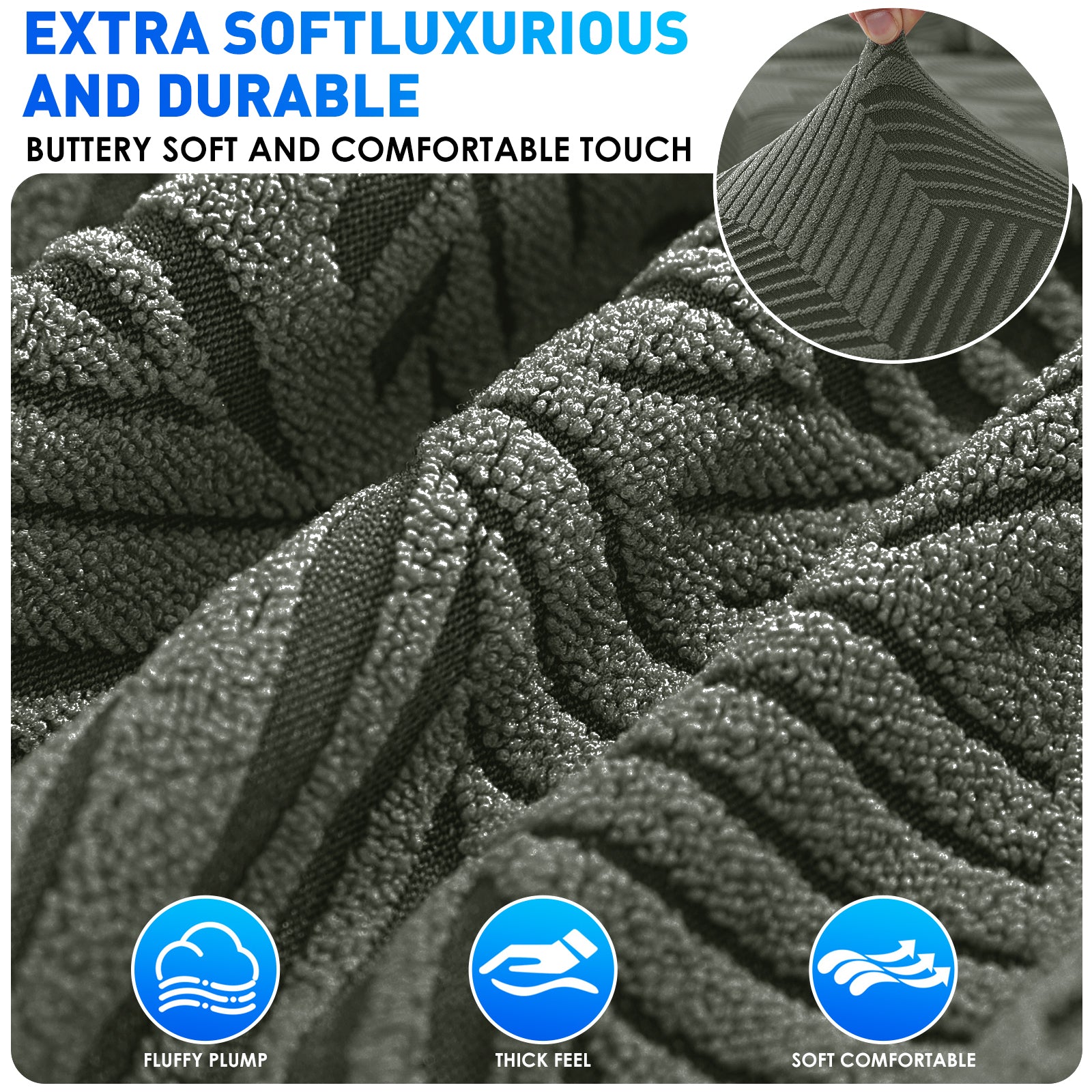 Ystyle 1-Seat Sofa Cover with Armrests, Elastic Universal Sofa Protector, Stain-Resistant & Non-Slip Sofa Slipcover, Anti-Scratch, Super Stretch, Machine Washable