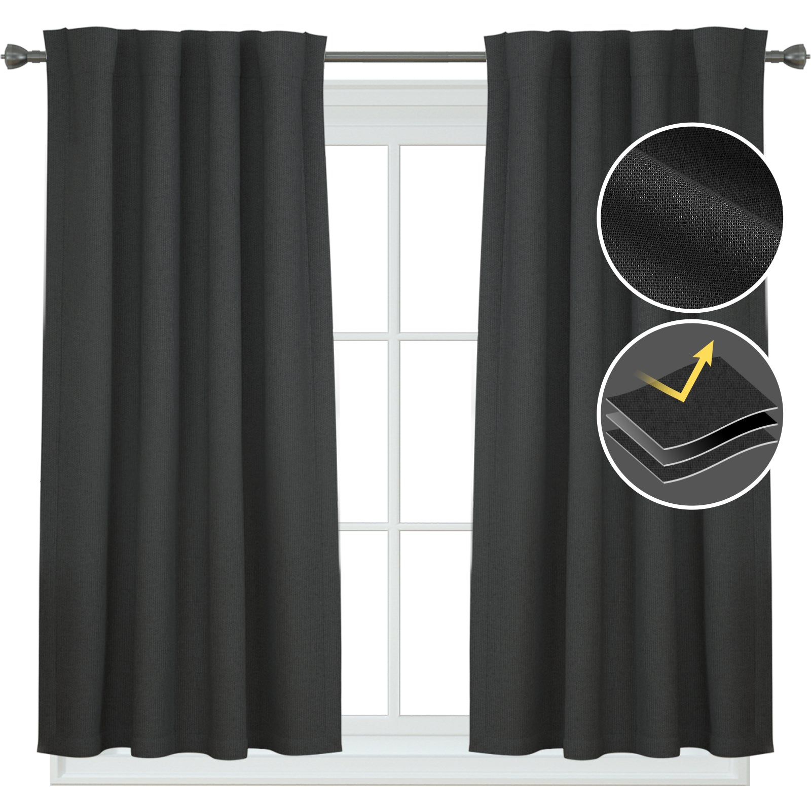 YSTYLE Verdunklungs-Vorhänge für das Wohnzimmer