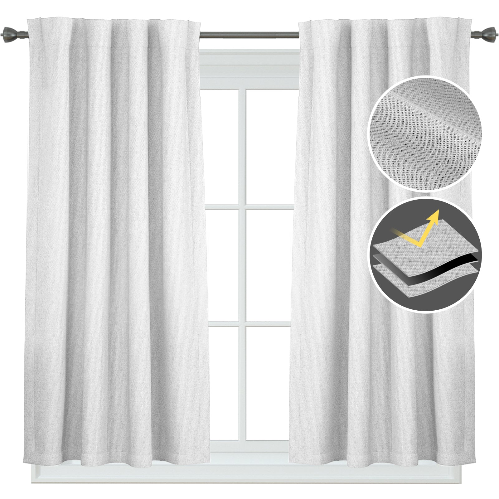 YSTYLE Verdunklungs-Vorhänge für das Wohnzimmer