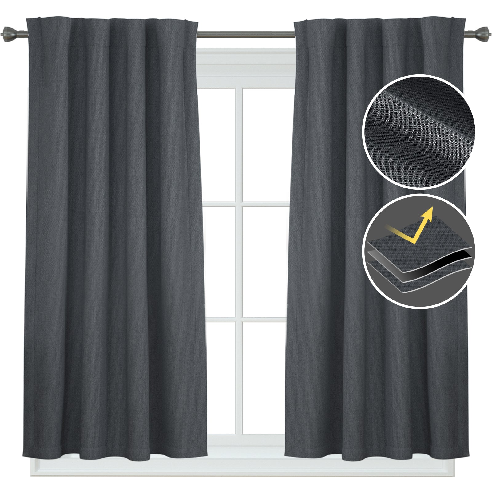YSTYLE Verdunklungs-Vorhänge für das Wohnzimmer