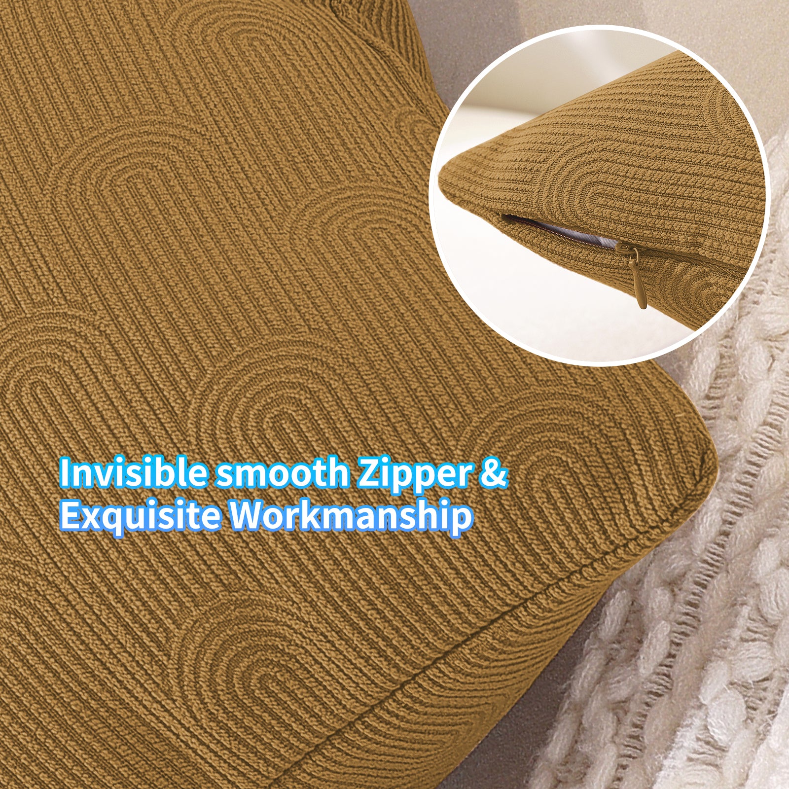 Ystyle Cushion Covers, 50 x 50 cm, Set of 2, Cushions for Sofa with Invisible Zip, Soft Cushion Cover, Modern, Washable, for Chair Bed, Living Room, Bedroom