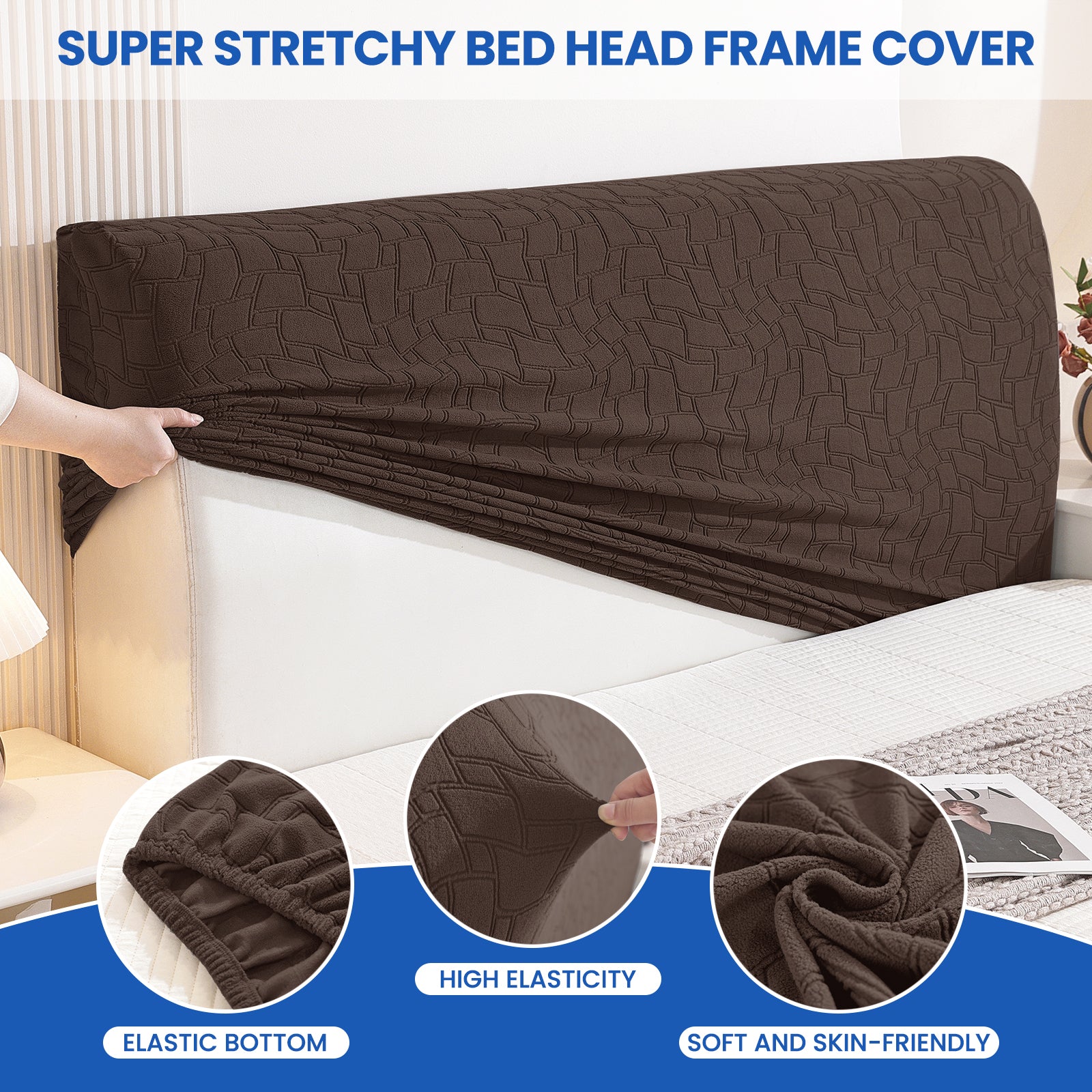 YSTYLE Universal Elastic 180cm Headboard Cover Dustproof Washable