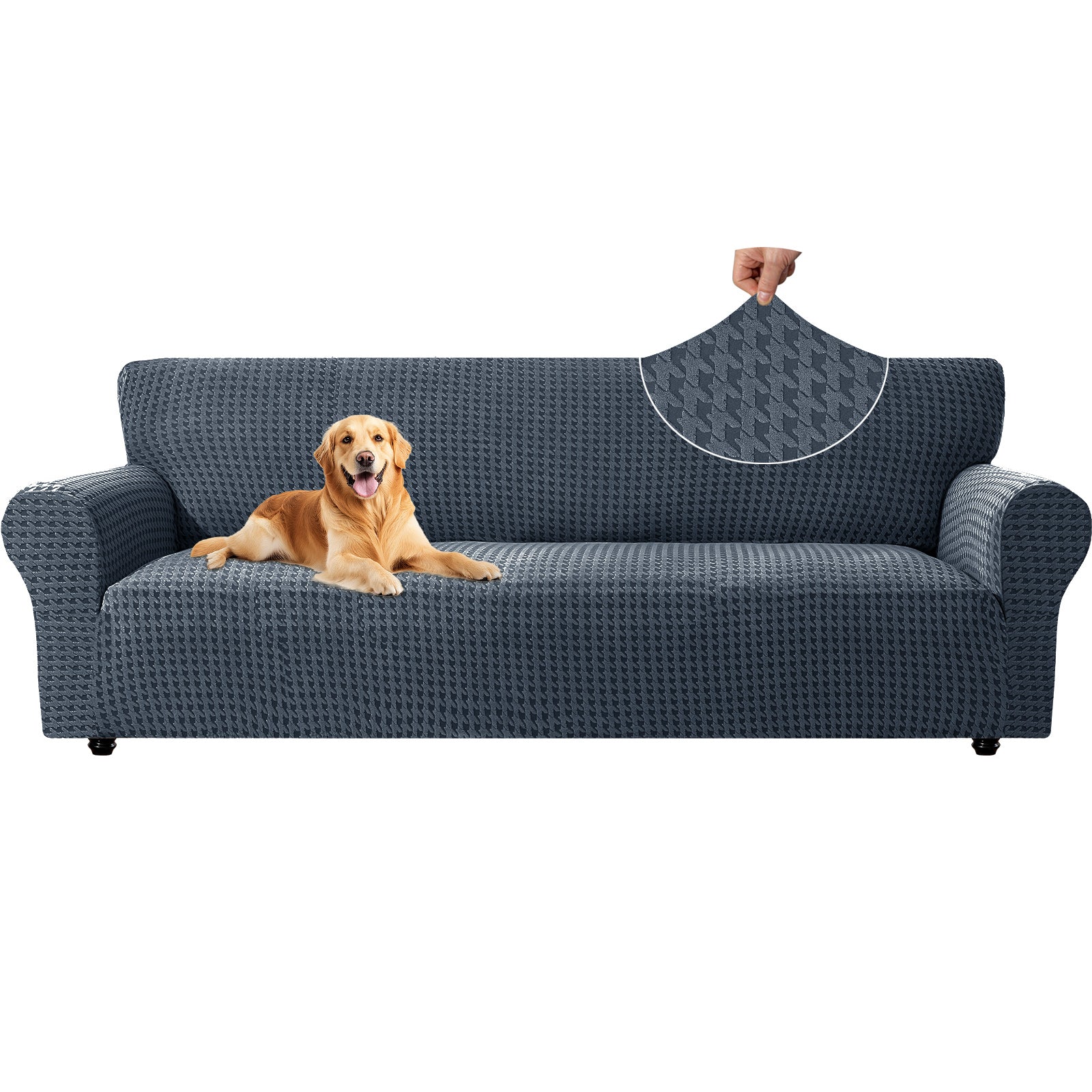 Ystyle 4-Seat Sofa Cover with Armrests, Elastic Universal Seat Cover, Anti-Scratch Universal Sofa Cover, Anti-Slip Washable Sofa Protector, Stain-Resistant