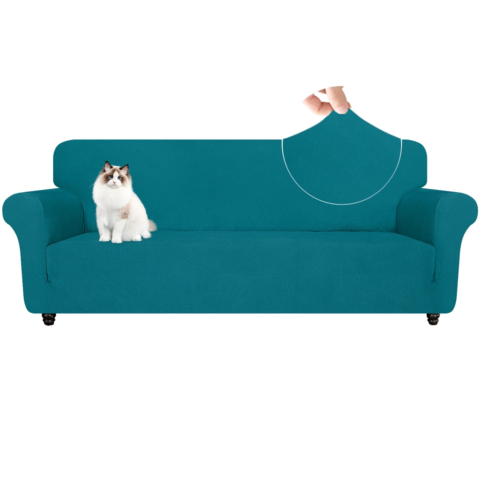 ESTILO 4 Asientos Cubierta de Sofá - Elástica, Antideslizante, Amigable con Mascotas, Lavable, Invernal - Patrón Entrelazado