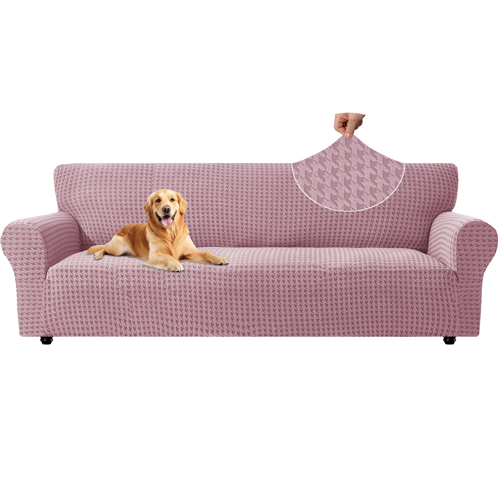 Ystyle 4-Seat Sofa Cover with Armrests, Elastic Universal Seat Cover, Anti-Scratch Universal Sofa Cover, Anti-Slip Washable Sofa Protector, Stain-Resistant