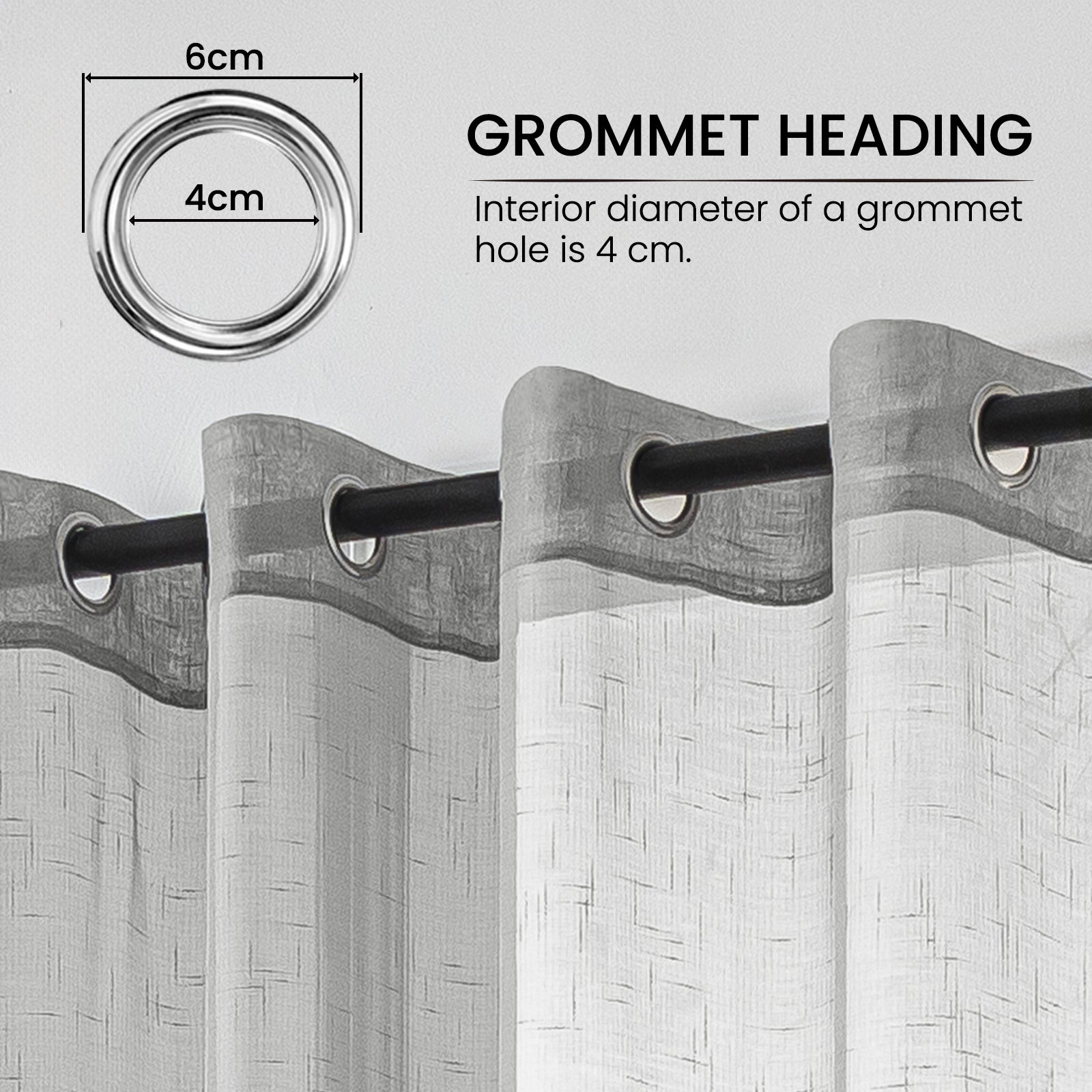 Ystyle 2 Panels Set,  Linen-Effect Indoor Curtains, 70x240 cm, Living Room Window Curtains with Cross Weave, Kitchen Voile Curtains with Rod Pocket, Modern Lightweight Bedroom Curtains