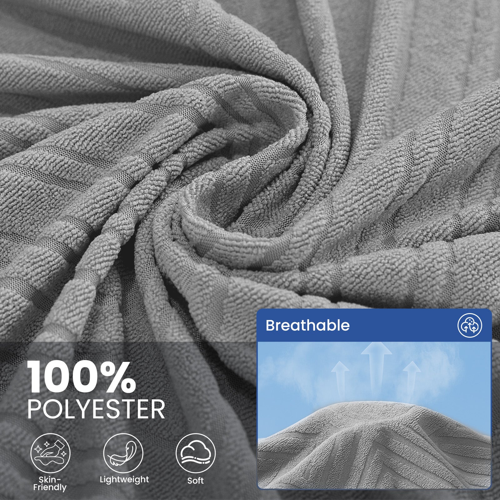 Ystyle 3 Seater Sofa Cover, 180x340 cm, Anti-Claw Protection, Soft Universal Sofa Cover, Anti-Dust, Large Size Modern Washable Sofa Throw