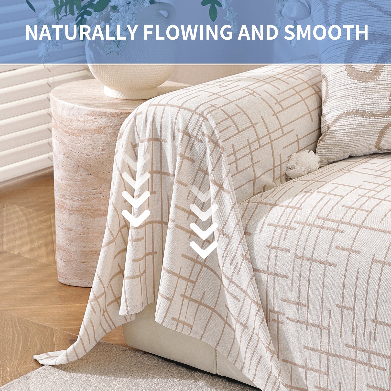 Ystyle 1-Seater  Sofa Cover with Armrests, 180x230 CM, Universal Sofa Protector, Decorative Armchair Slipcover, Ideal as Furniture Throw, Full-Cover Anti-Stain Sofa Sheet