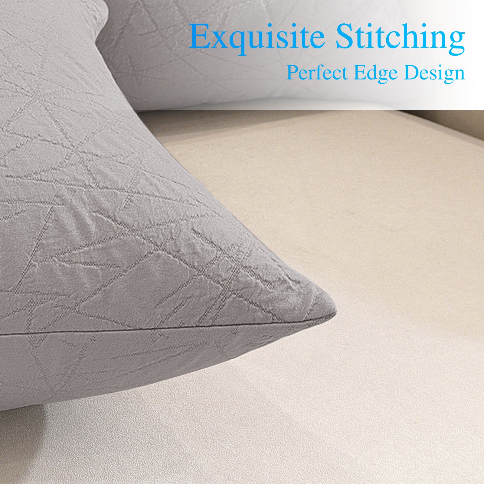 Ystyle 2 Pieces Sofa Cushion Covers 60 x 60 cm, Cushion Covers with Invisible Zipper, Square Pillowcases, Modern Sofa Pillowcases, for Living Room Bedroom Balcony Outdoor