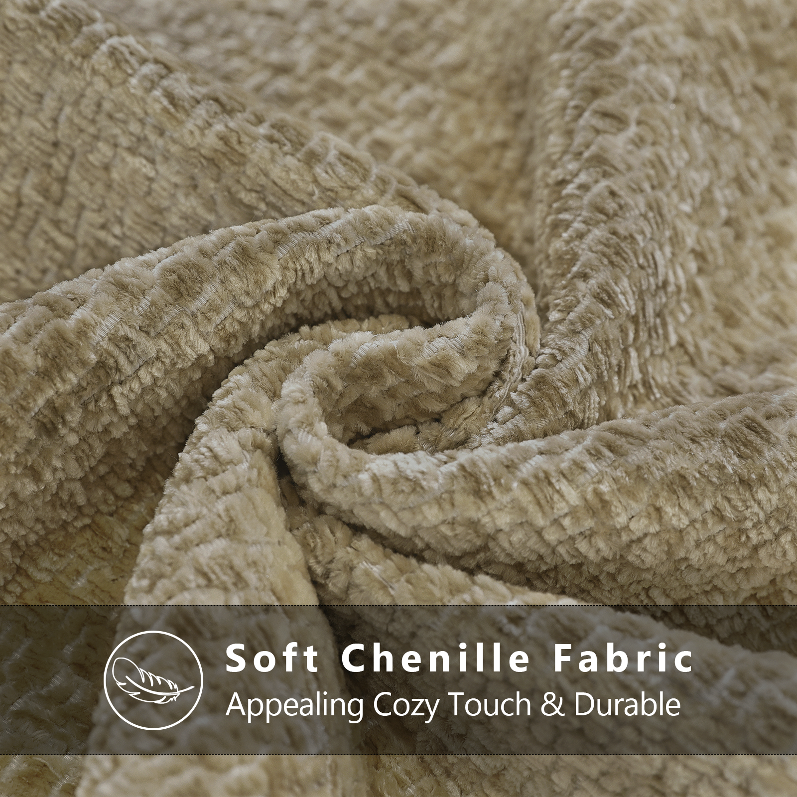 Ystyle Chenille Sofa Cushion Covers 40 x 40 cm, 2 Pieces, Soft Durable Cushion Cover, Cushion Cover with Corazón Shape, Decorative Cushion Covers Living Room