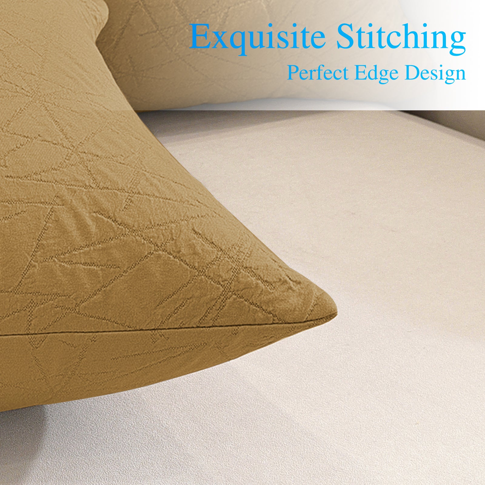 Ystyle 2 Pieces Sofa Cushion Covers 60 x 60 cm, Cushion Covers with Invisible Zipper, Square Pillowcases, Modern Sofa Pillowcases, for Living Room Bedroom Balcony Outdoor