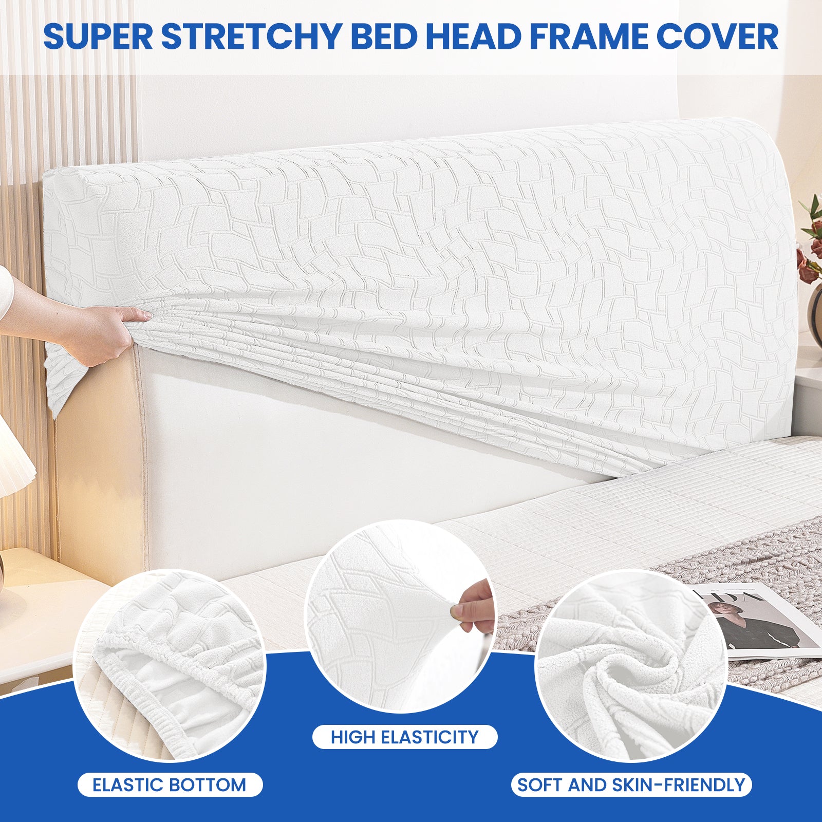 YSTYLE Universal Elastic 180cm Headboard Cover Dustproof Washable