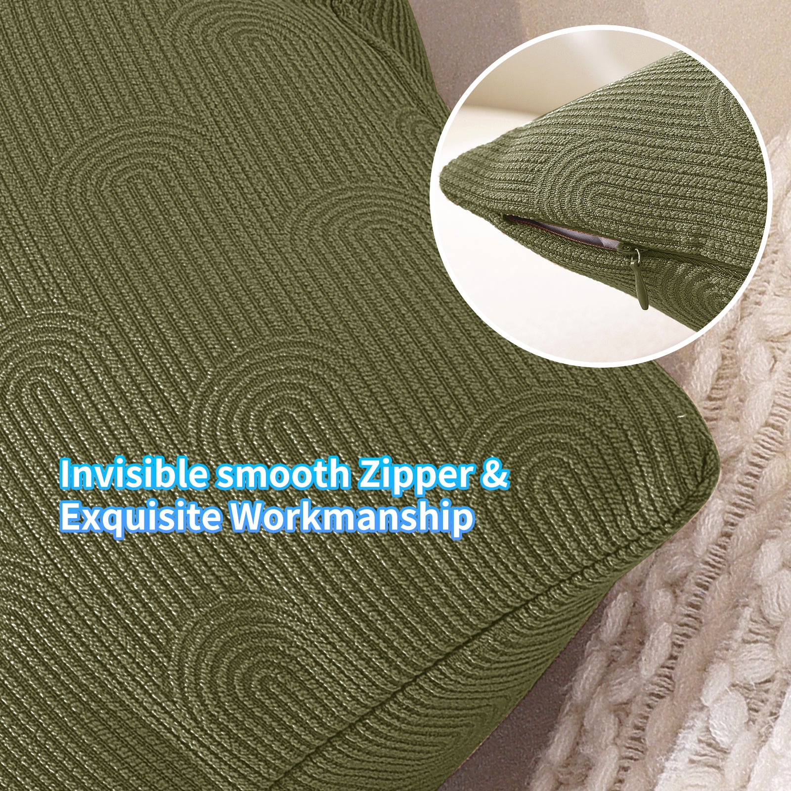 Ystyle Cushion Covers, 50 x 50 cm, Set of 2, Cushions for Sofa with Invisible Zip, Soft Cushion Cover, Modern, Washable, for Chair Bed, Living Room, Bedroom