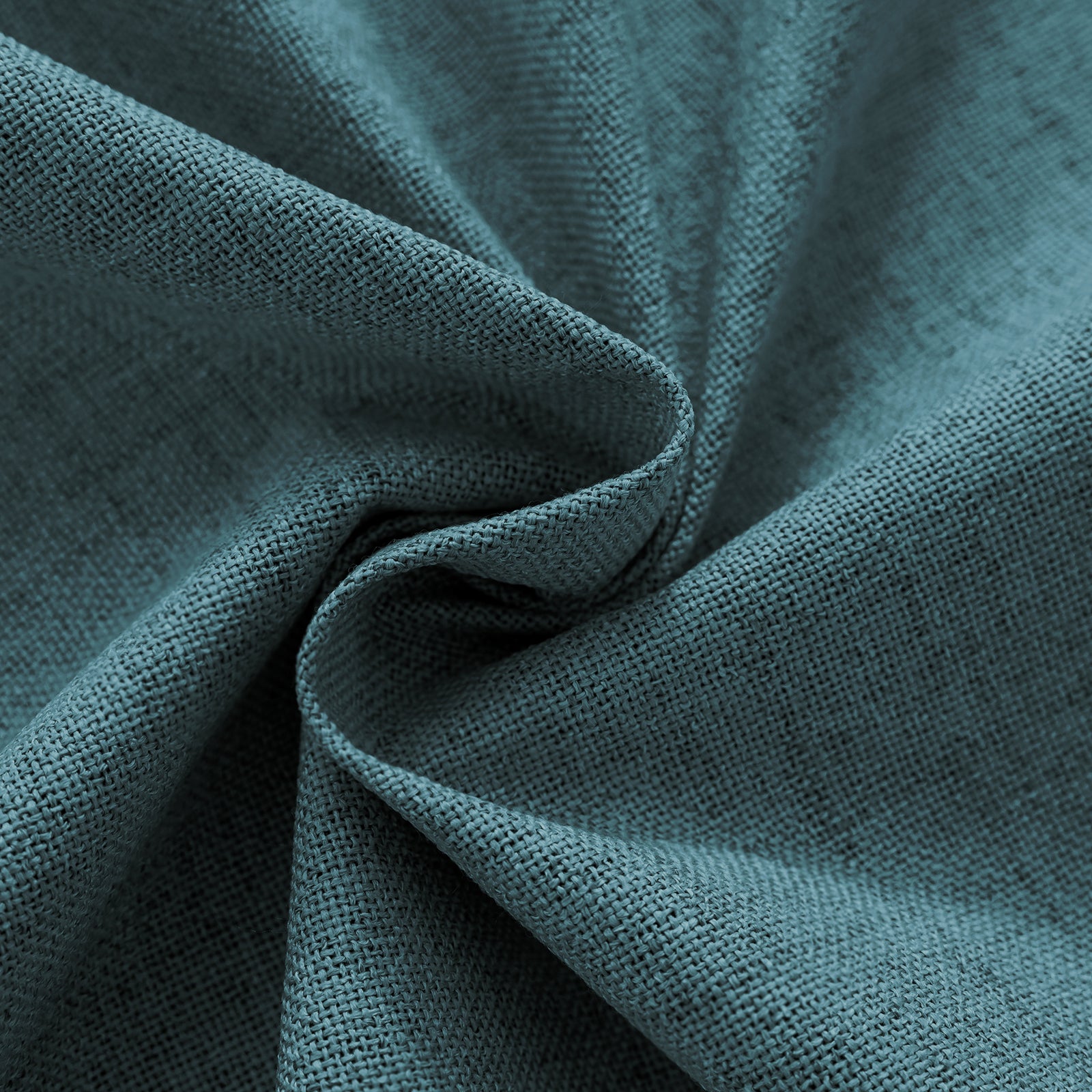 2 Pieces 100% Blackout Linen Curtains 140x175 cm Thermal