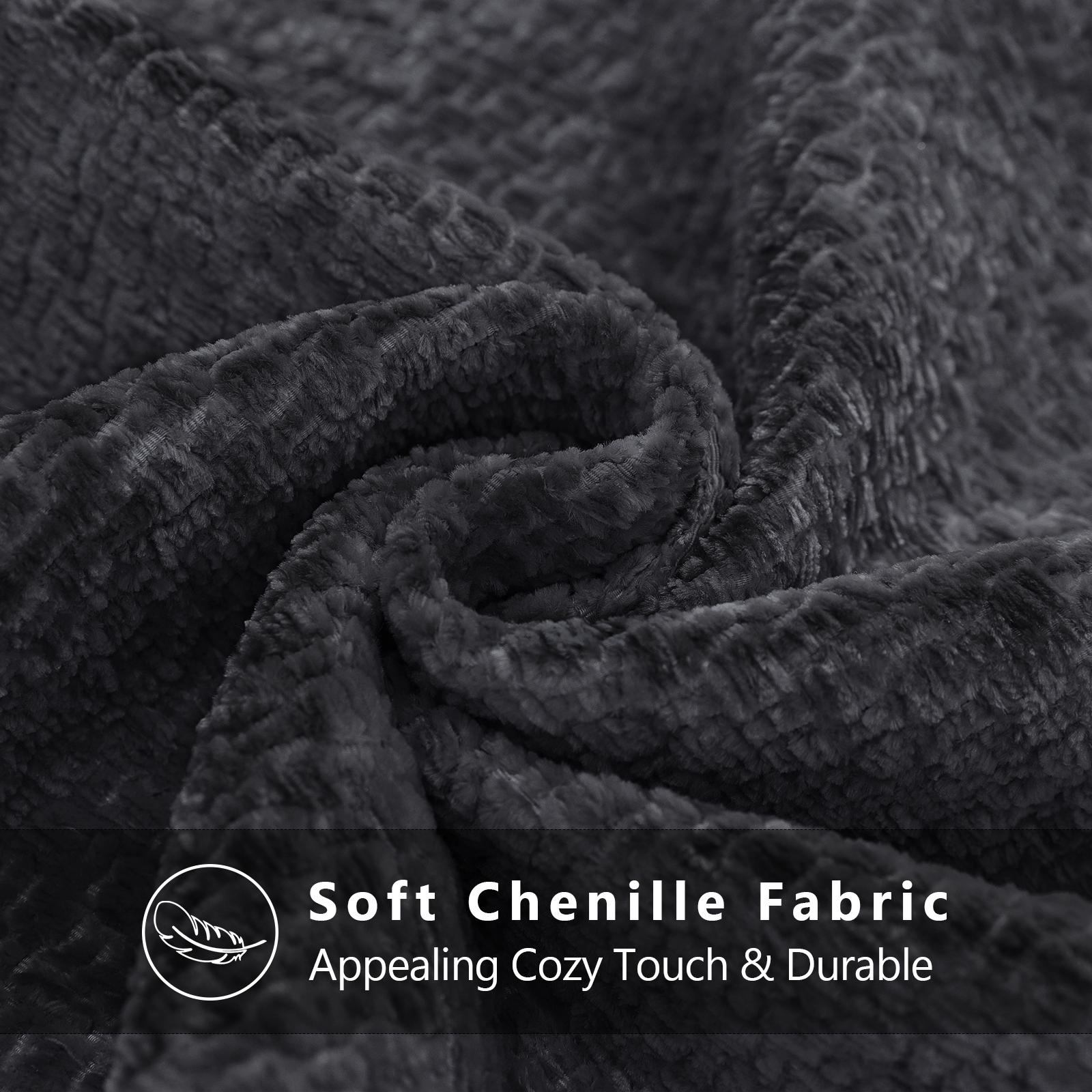 Ystyle Chenille Sofa Cushion Covers 40 x 40 cm, 2 Pieces, Soft Durable Cushion Cover, Cushion Cover with Corazón Shape, Decorative Cushion Covers Living Room