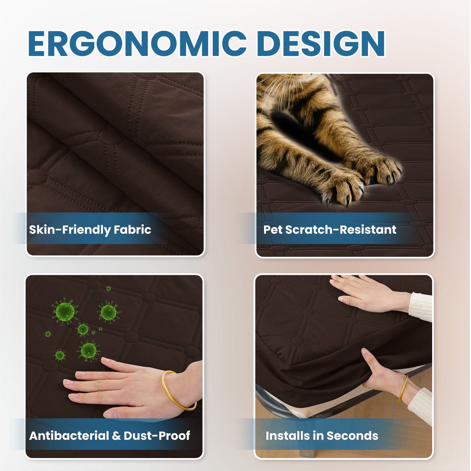 Ystyle Waterproof Mattress Protector – Double Size 160x190 cm Anti-Allergy & Scratch Resistant