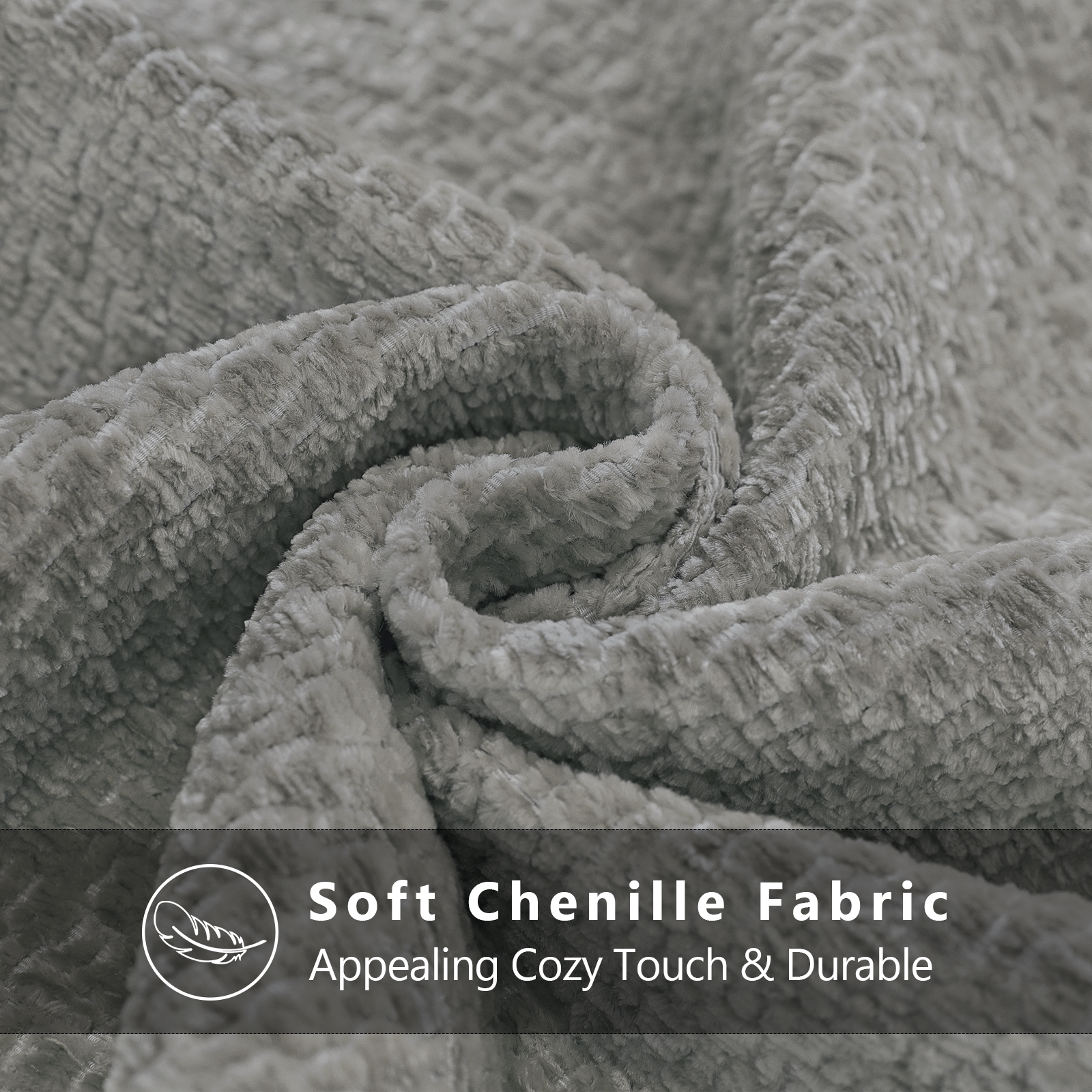 Ystyle Chenille Sofa Cushion Covers 40 x 40 cm, 2 Pieces, Soft Durable Cushion Cover, Cushion Cover with Corazón Shape, Decorative Cushion Covers Living Room