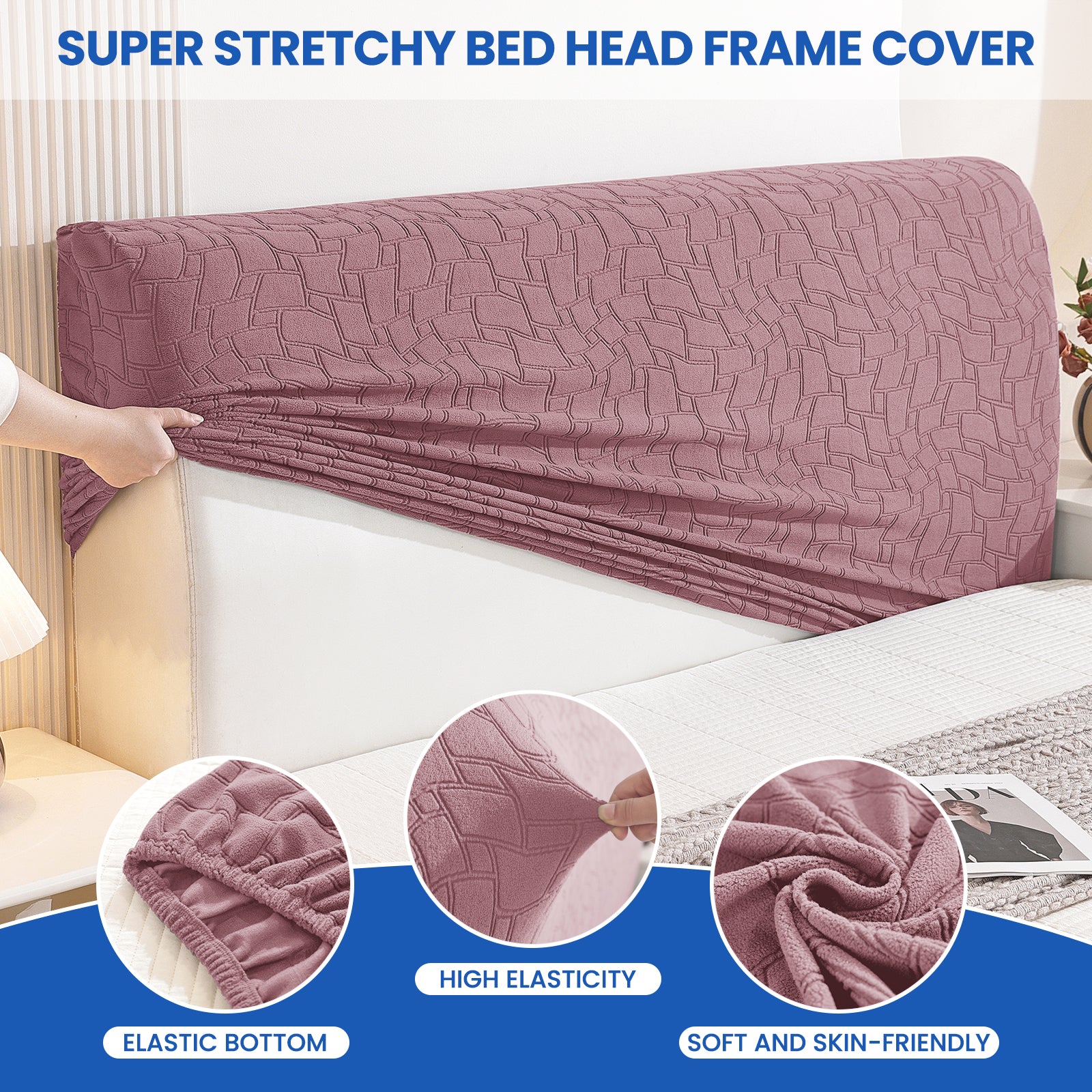YSTYLE Universal Elastic 180cm Headboard Cover Dustproof Washable