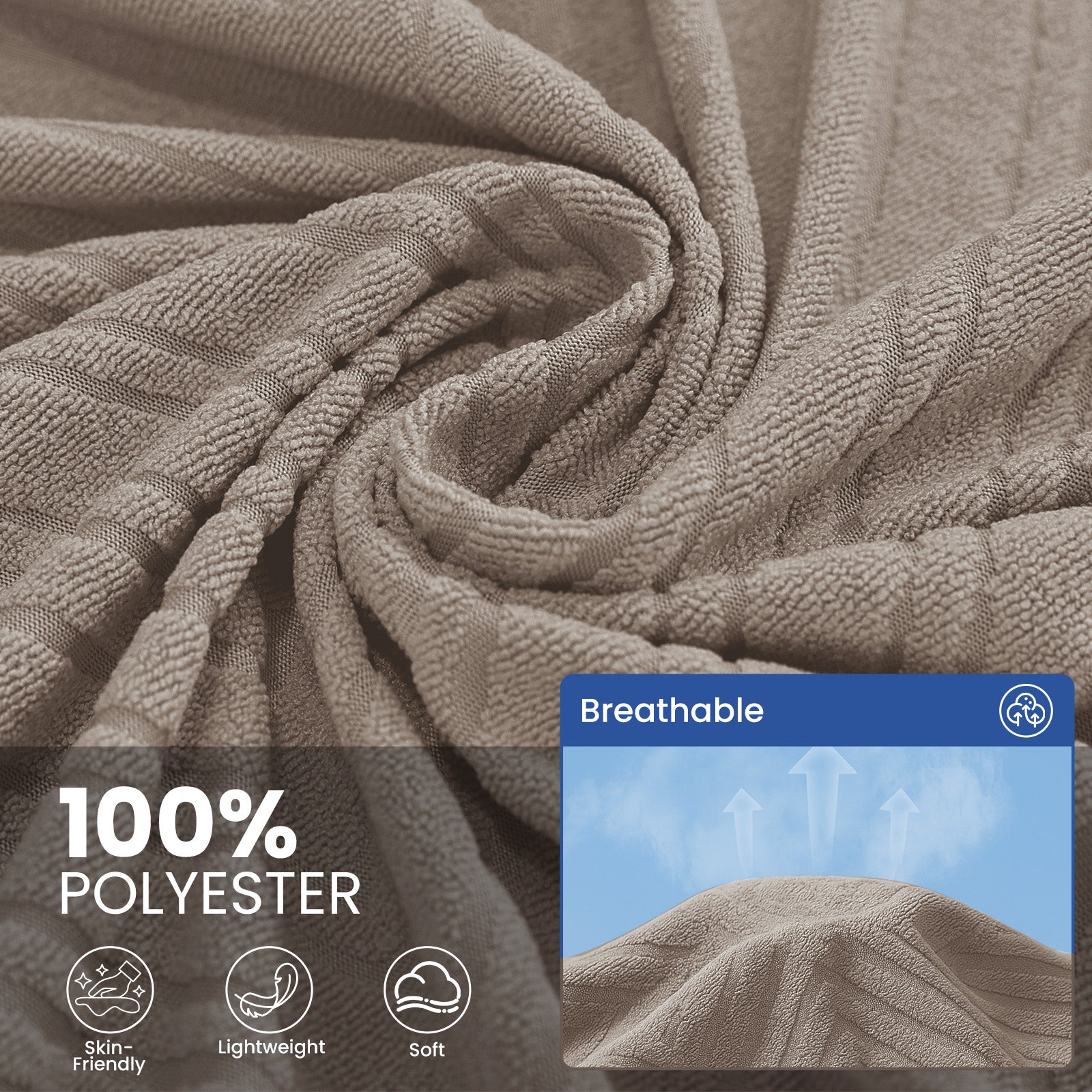 Ystyle 3 Seater Sofa Cover, 180x340 cm, Anti-Claw Protection, Soft Universal Sofa Cover, Anti-Dust, Large Size Modern Washable Sofa Throw