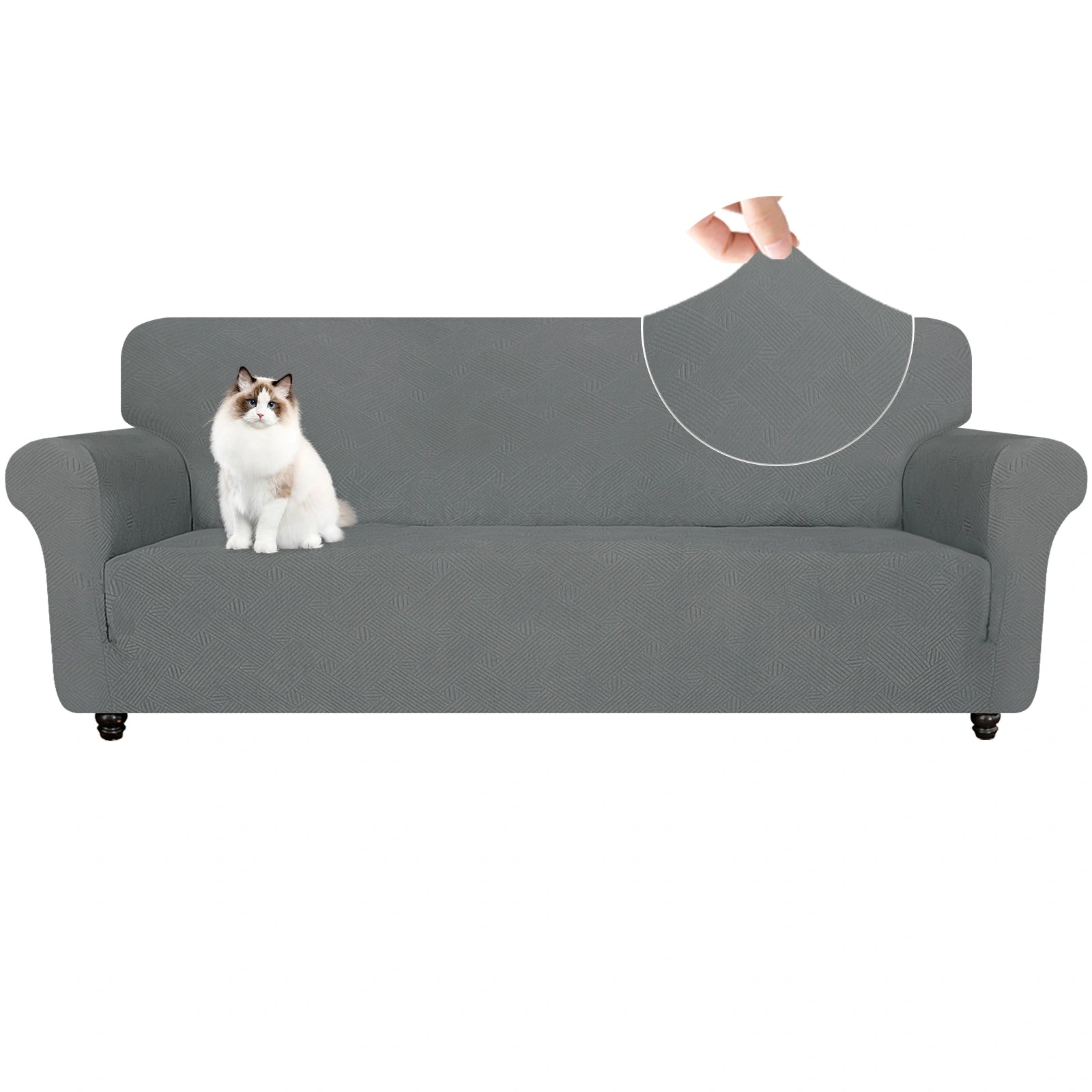 ESTILO 4 Asientos Cubierta de Sofá - Elástica, Antideslizante, Amigable con Mascotas, Lavable, Invernal - Patrón Entrelazado