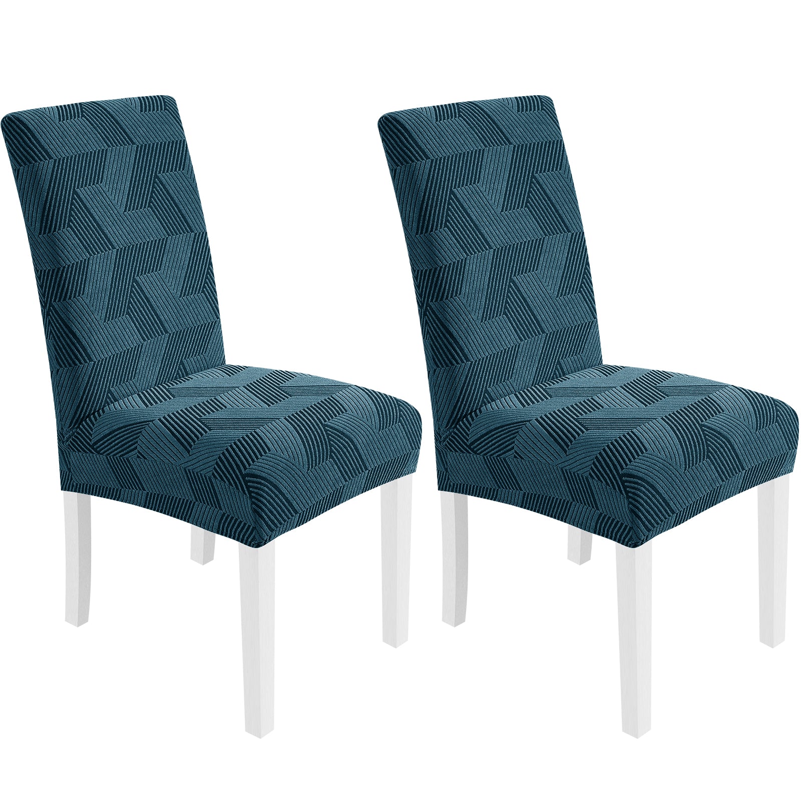 Ystyle 2-Piece Chair Covers with Backrest, Universal Kitchen Chair Covers, Removable Elastic Dining Chair Slipcovers, Stain-Resistant Chair Protectors, Washable, for Kitchen and Living Room