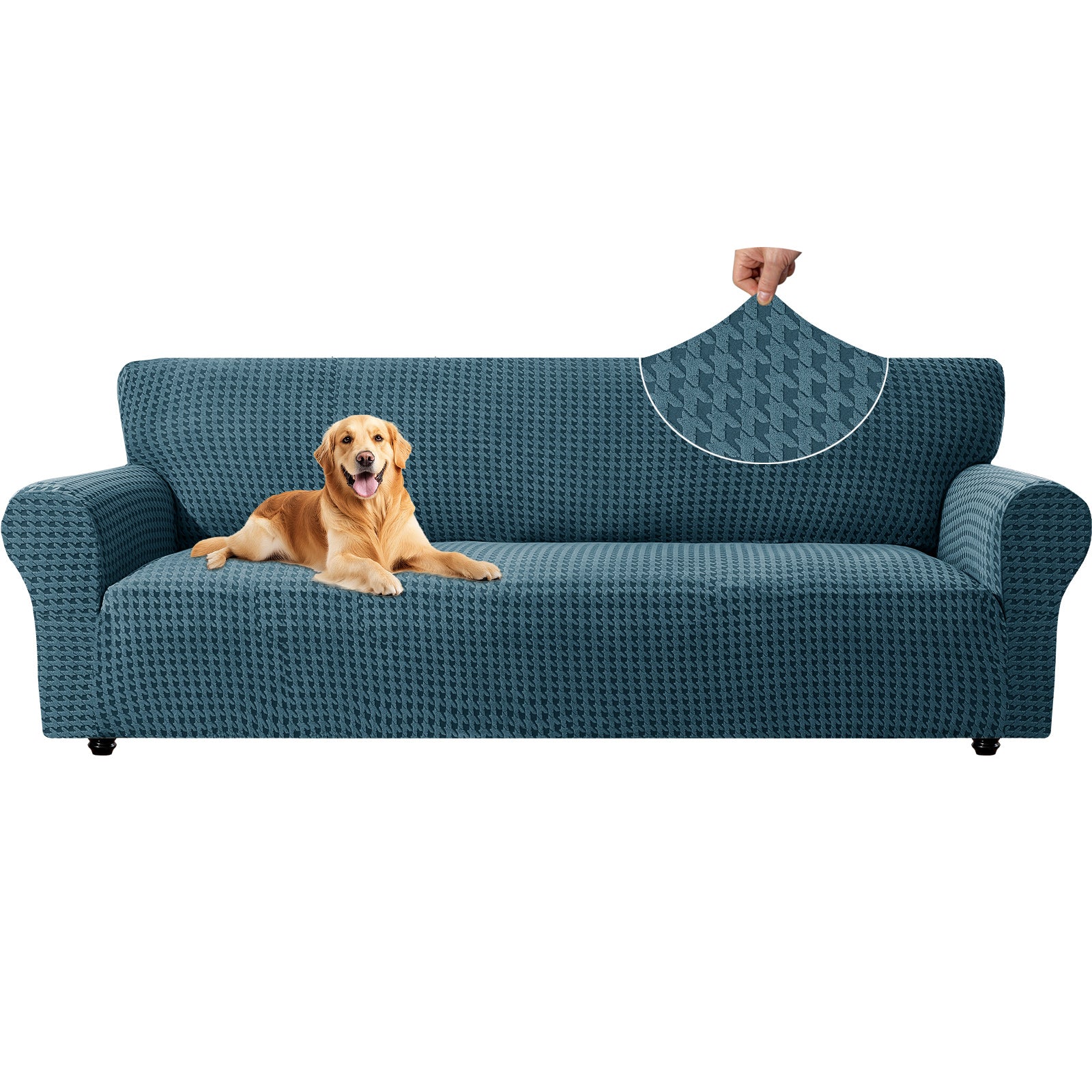 Ystyle 4-Seat Sofa Cover with Armrests, Elastic Universal Seat Cover, Anti-Scratch Universal Sofa Cover, Anti-Slip Washable Sofa Protector, Stain-Resistant