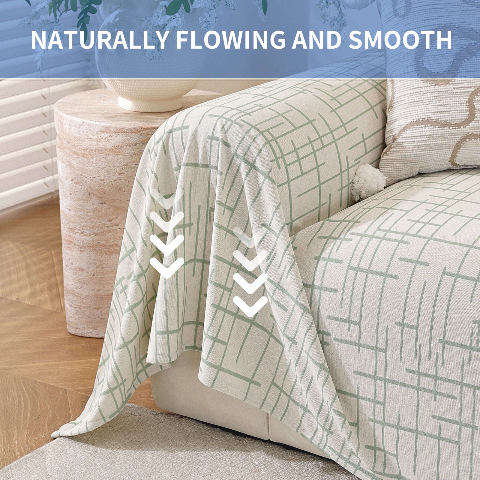 Ystyle 1-Seater  Sofa Cover with Armrests, 180x230 CM, Universal Sofa Protector, Decorative Armchair Slipcover, Ideal as Furniture Throw, Full-Cover Anti-Stain Sofa Sheet