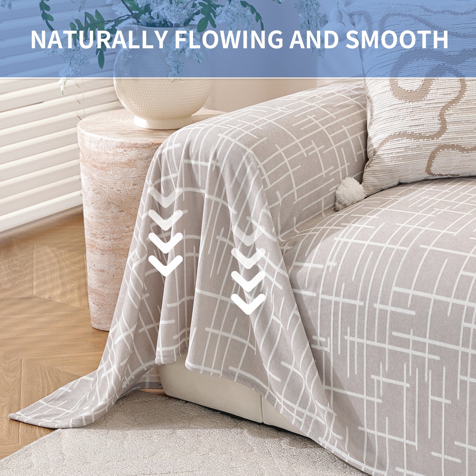 Ystyle 1-Seater  Sofa Cover with Armrests, 180x230 CM, Universal Sofa Protector, Decorative Armchair Slipcover, Ideal as Furniture Throw, Full-Cover Anti-Stain Sofa Sheet