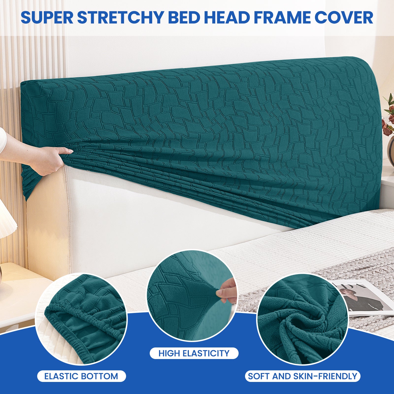 YSTYLE Universal Elastic 180cm Headboard Cover Dustproof Washable