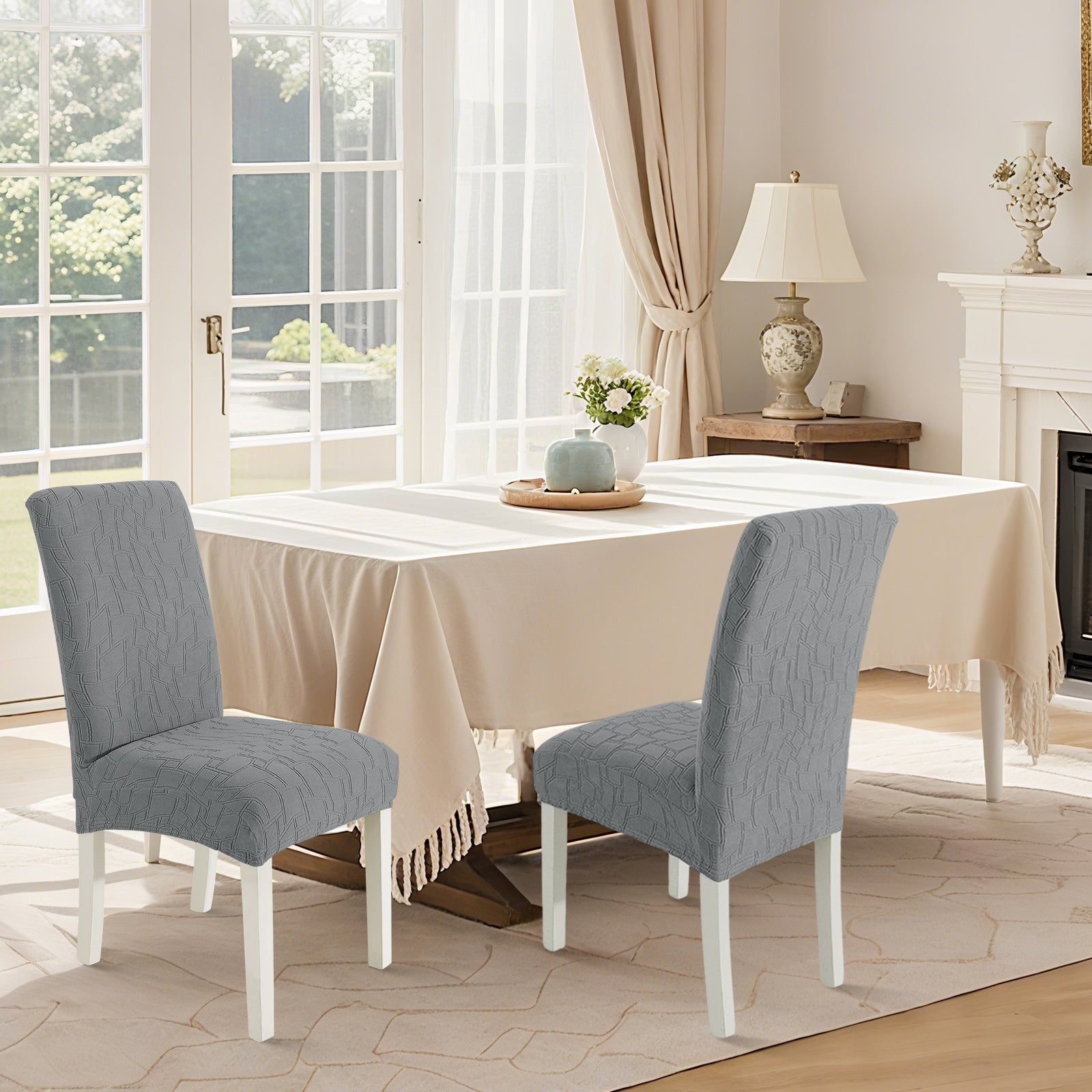 Ystyle 2 Pieces Stretch Chair Covers with Backrest Washable-YSTYLE