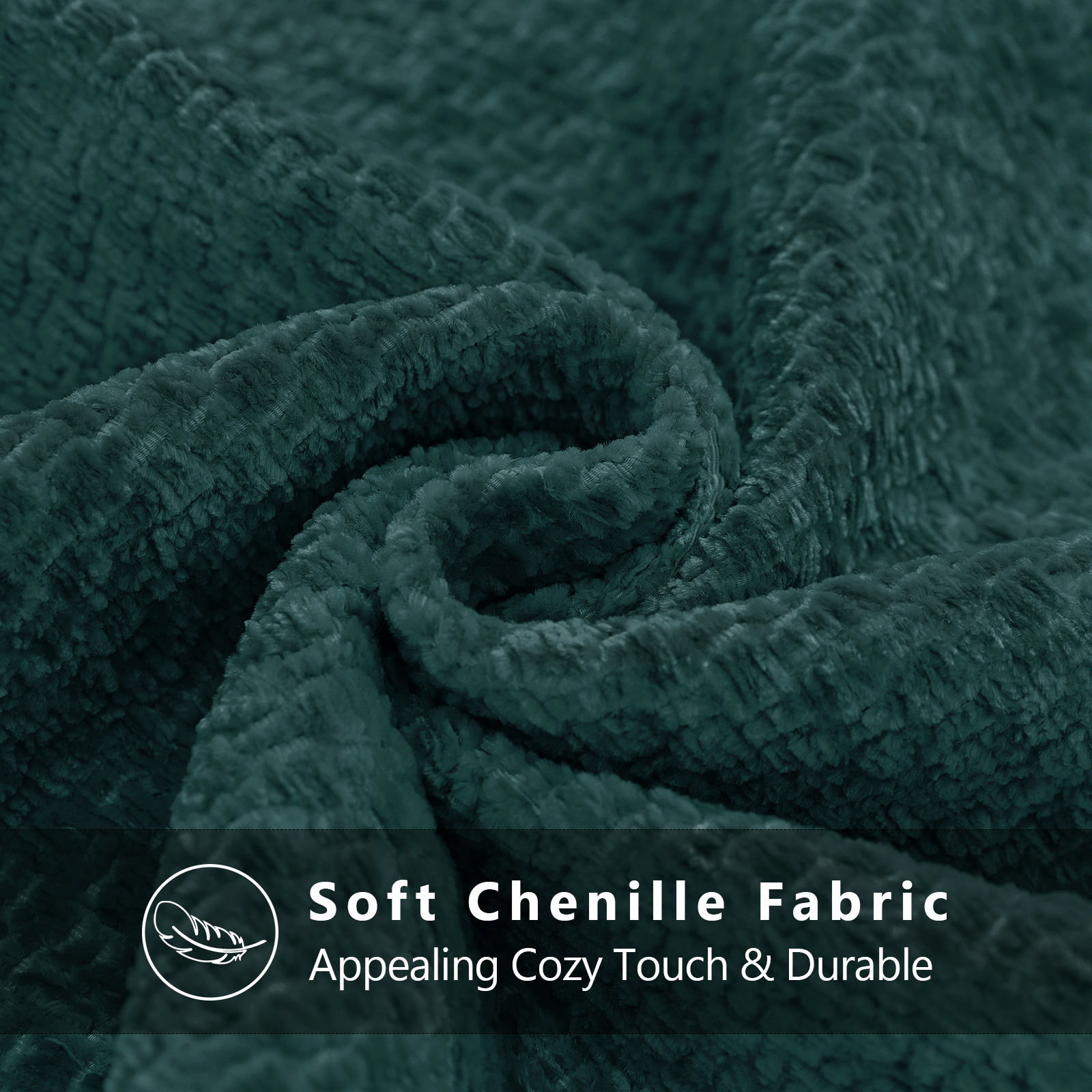 Ystyle Chenille Sofa Cushion Covers 40 x 40 cm, 2 Pieces, Soft Durable Cushion Cover, Cushion Cover with Corazón Shape, Decorative Cushion Covers Living Room