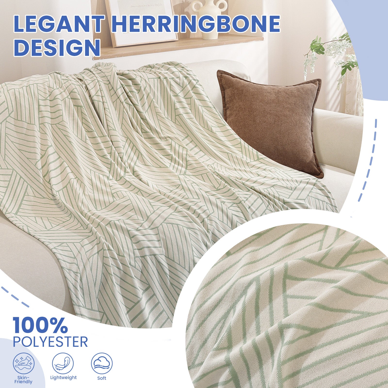 Ystyle Sofa Cover 180x380 CM, Non-Slip Full Sofa Protector, Cat Scratch-Resistant Sofa Cover, Washable Stain-Proof Sofa Slipcover, Ideal as Decorative Throw or Picnic Blanket