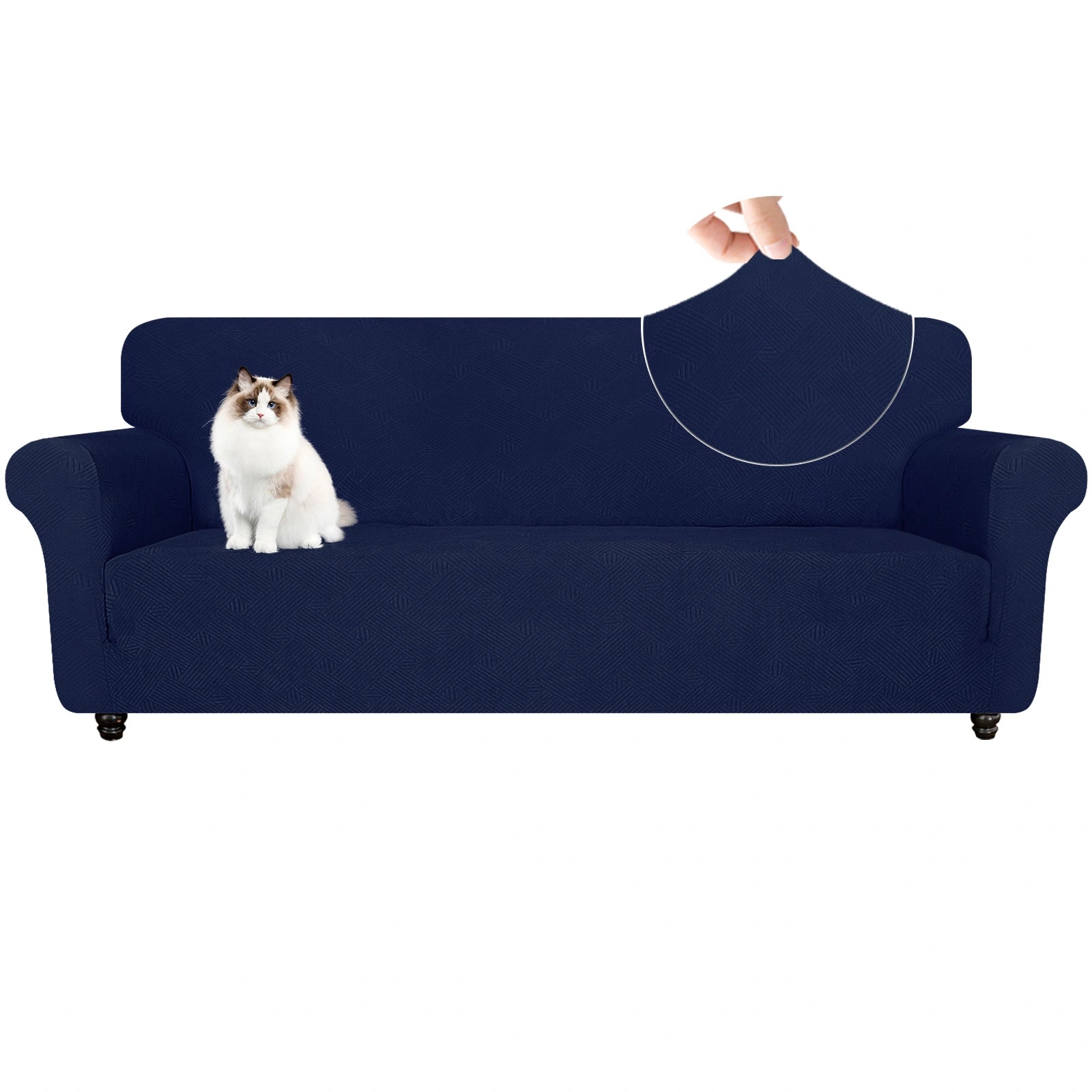 ESTILO 4 Asientos Cubierta de Sofá - Elástica, Antideslizante, Amigable con Mascotas, Lavable, Invernal - Patrón Entrelazado