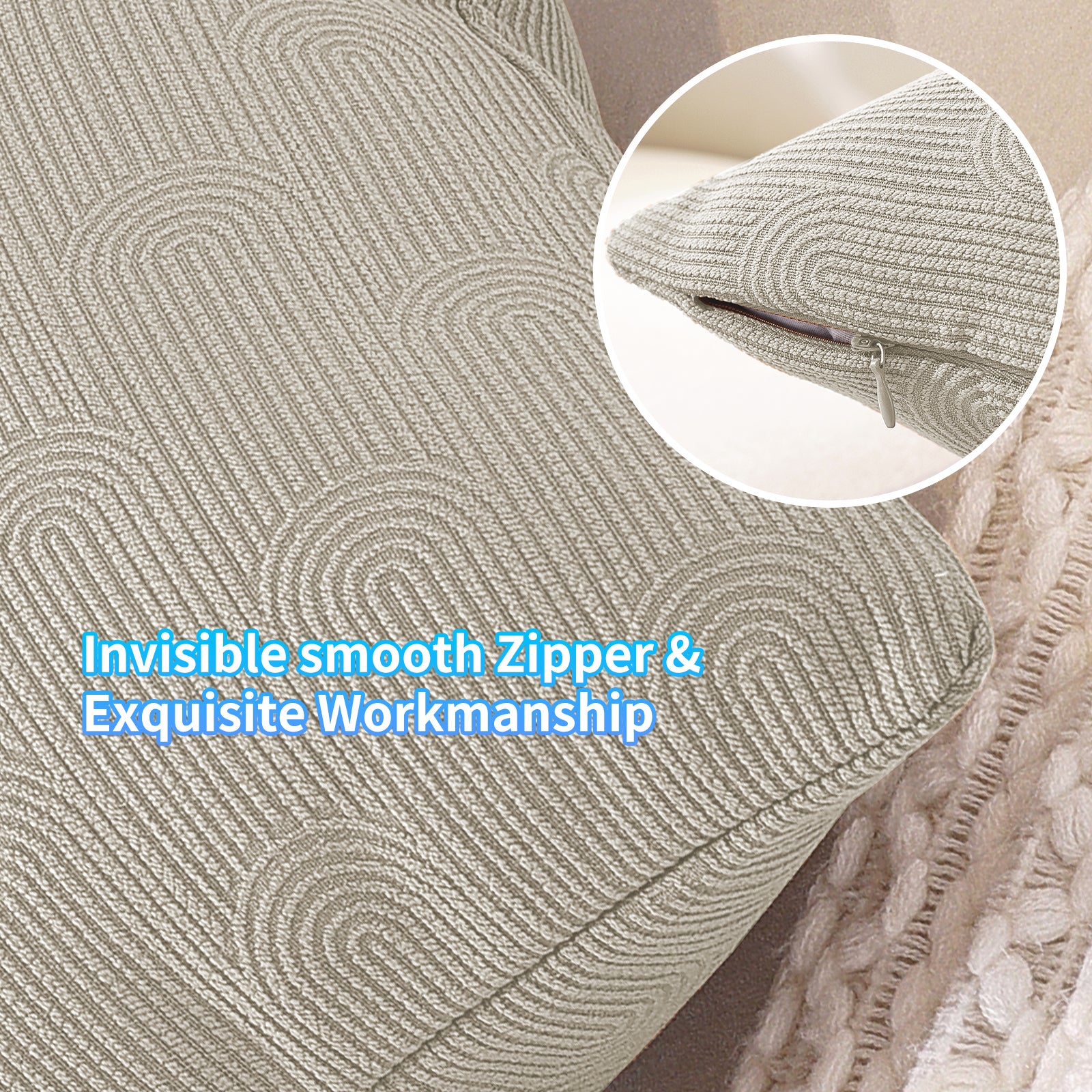 Ystyle Cushion Covers, 50 x 50 cm, Set of 2, Cushions for Sofa with Invisible Zip, Soft Cushion Cover, Modern, Washable, for Chair Bed, Living Room, Bedroom