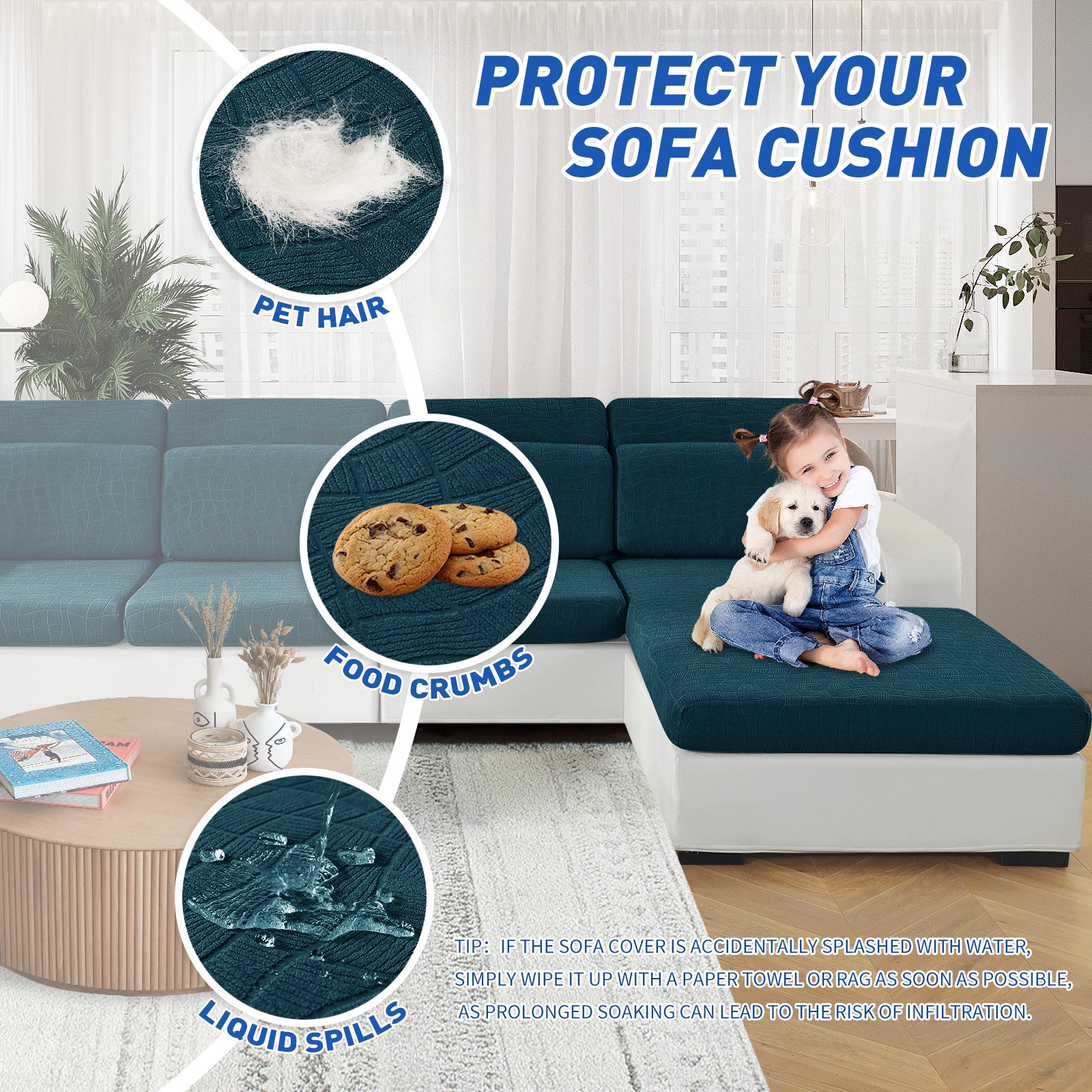 Copertura impermeabile e stretch per sedile del divano 2 posti Geometrica | YSTYLE