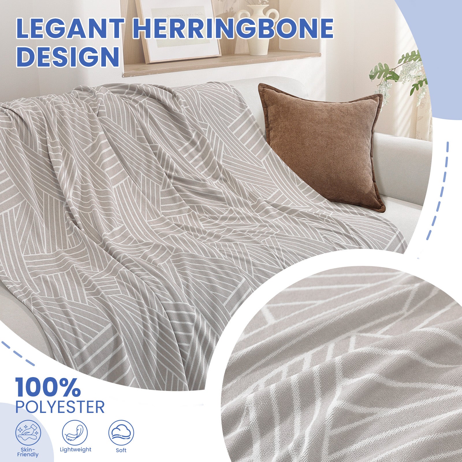 Ystyle Sofa Cover 180x380 CM, Non-Slip Full Sofa Protector, Cat Scratch-Resistant Sofa Cover, Washable Stain-Proof Sofa Slipcover, Ideal as Decorative Throw or Picnic Blanket