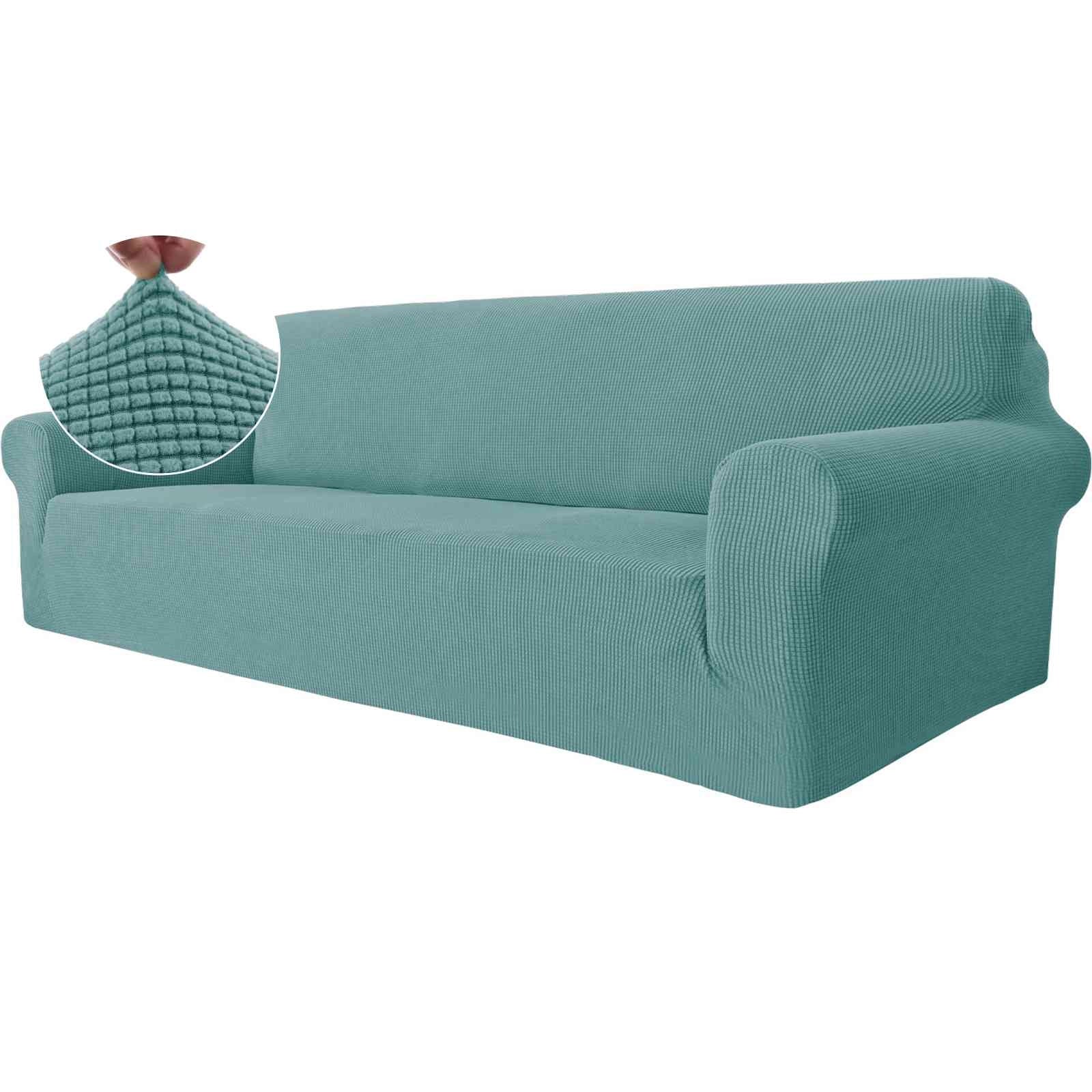 YSTYLE Cubierta de Sofá para 4 Personas – Elástica, Antideslizante y Amigable con Mascotas, Resistente a los Rayones, Lavable-Red 