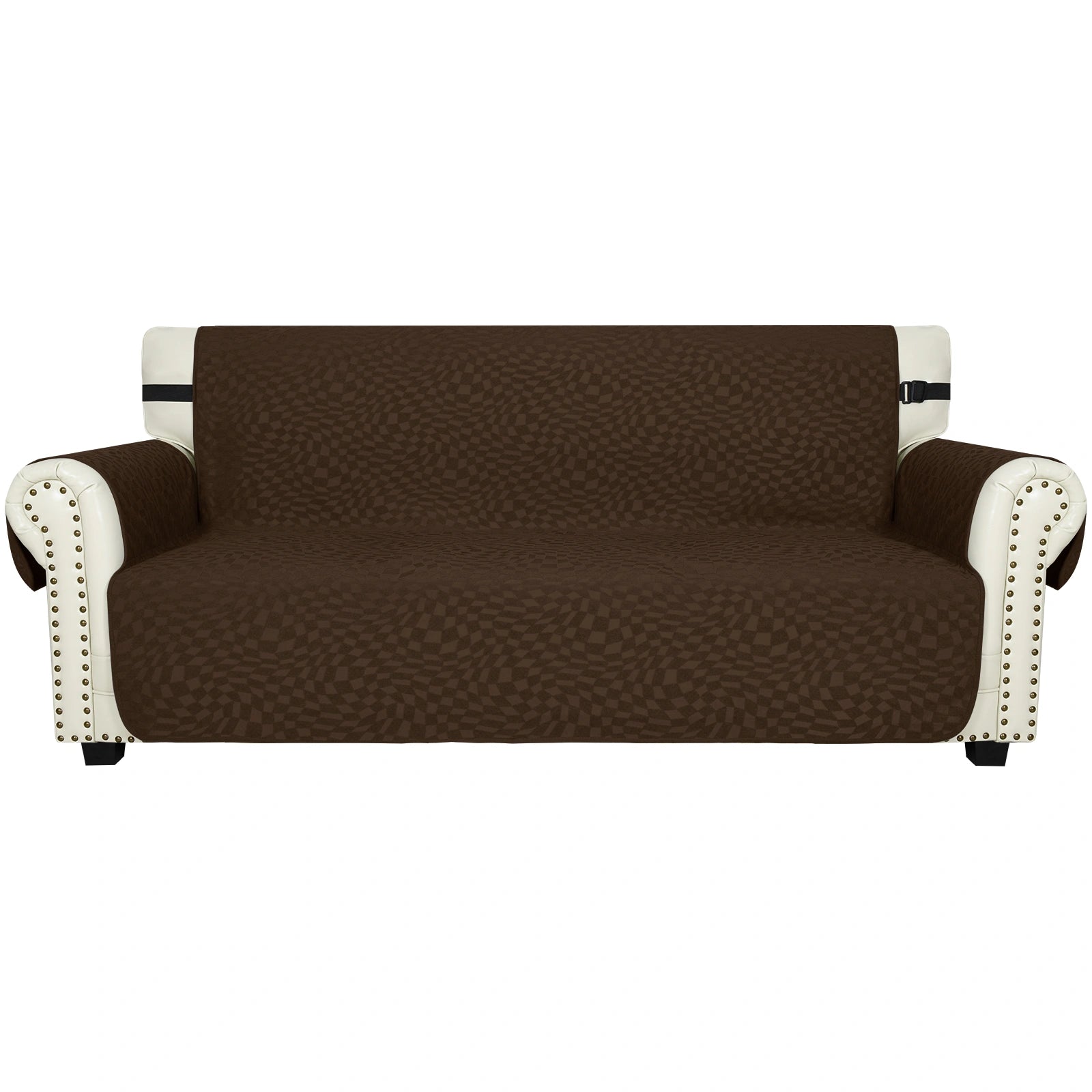 YSTYLE 3 Asientos Sofá Tapete Impermeable – Resistente a los Arañazos de Gatos, Antideslizante con brazos, Protector de Muebles Modernos - Paño de Jacquard a Cuadros