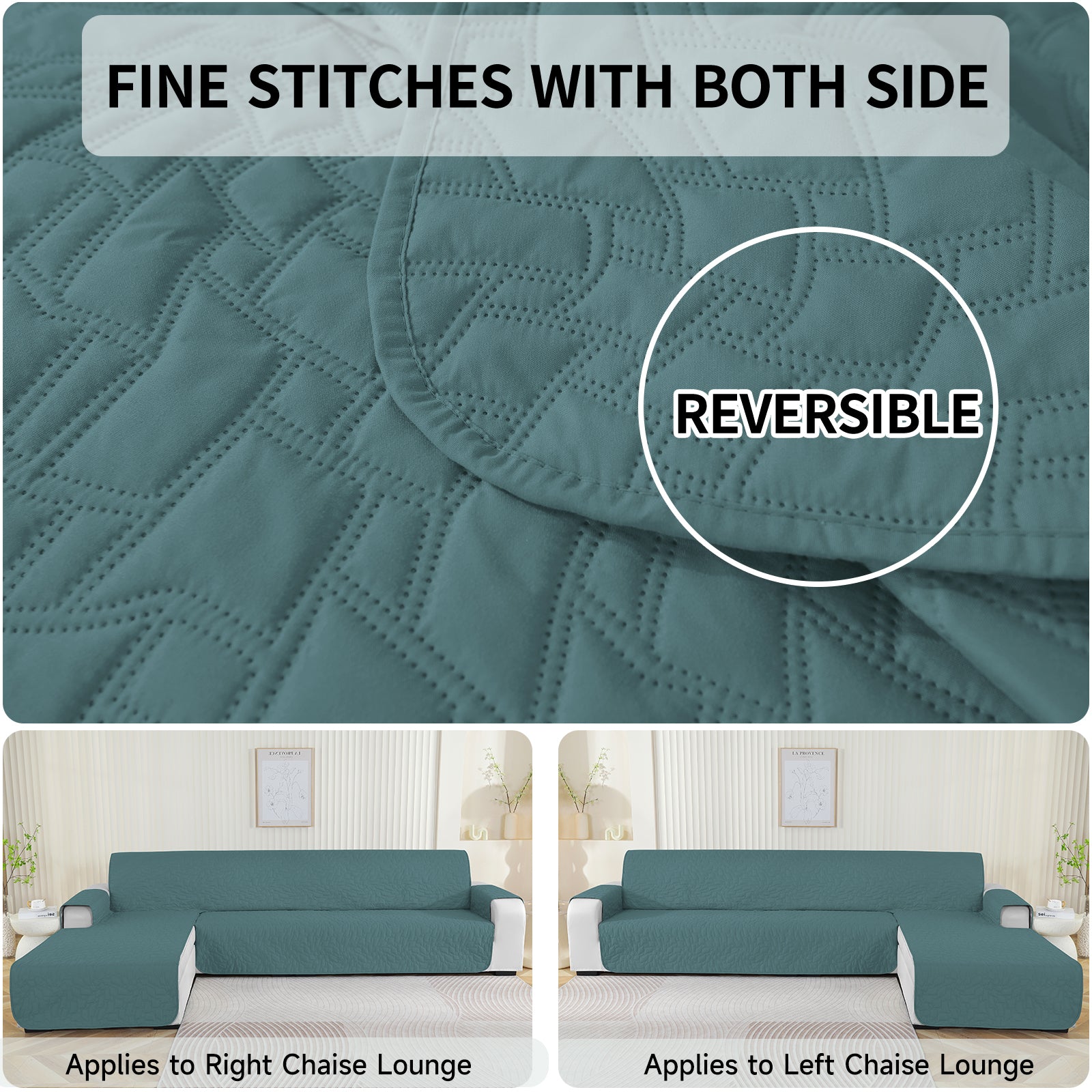 Copertura Impermeabile Reversibile per Divano Angolare a 4 Posti Penisola | YSTYLE