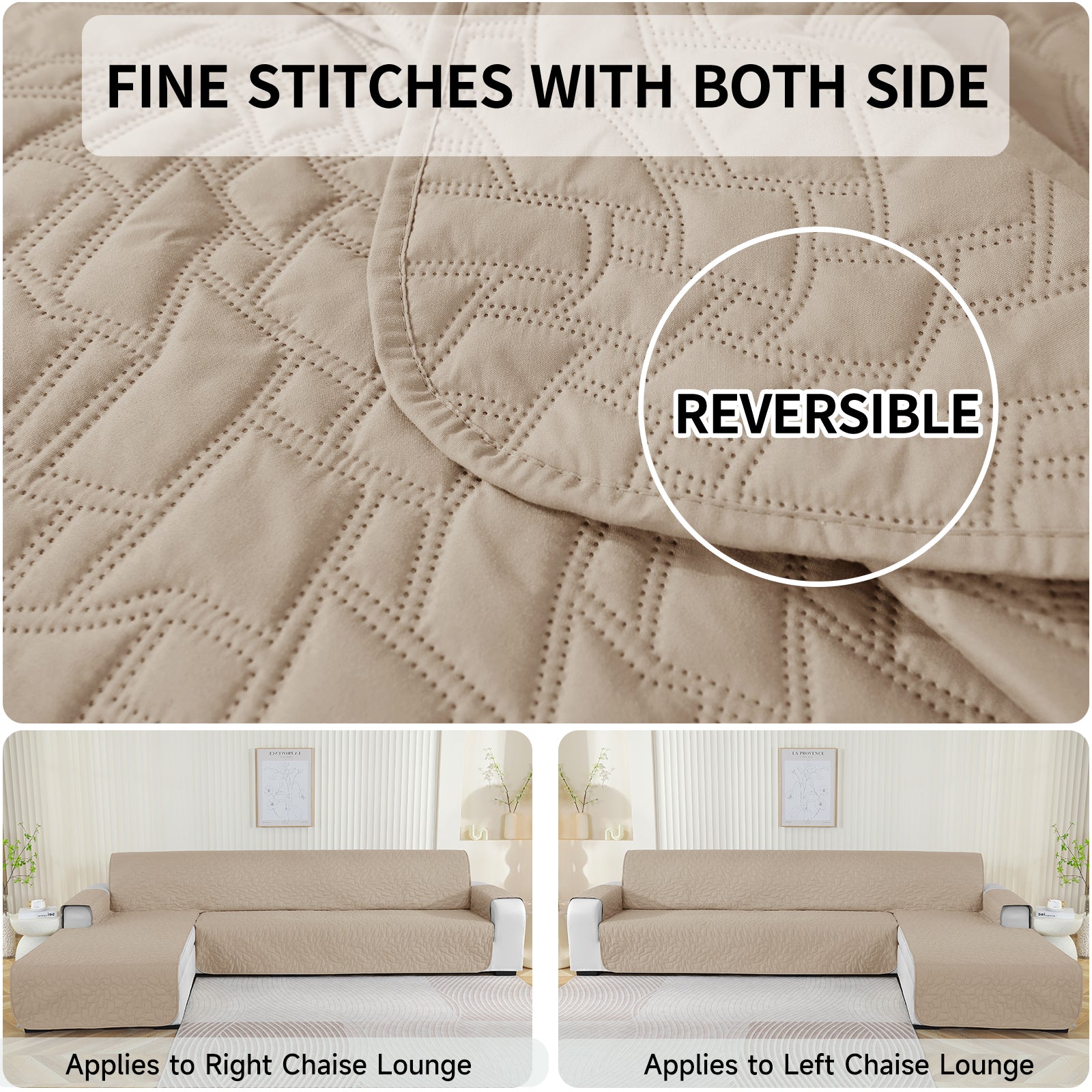 Copertura Impermeabile Reversibile per Divano Angolare a 4 Posti Penisola | YSTYLE