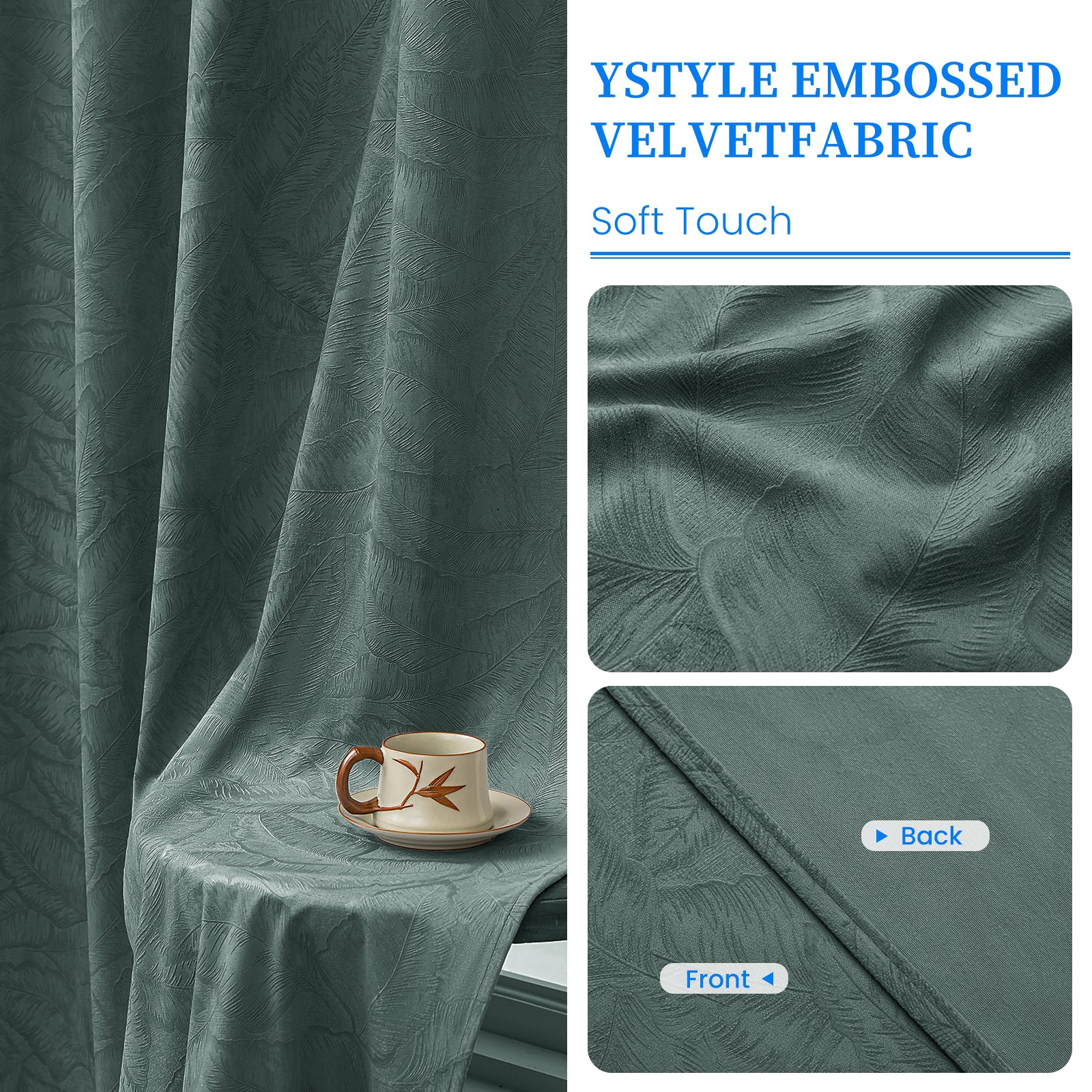 2 Pieces rideaux opacifiants with Stainless Steel Eyelets thermique Polyester Panels