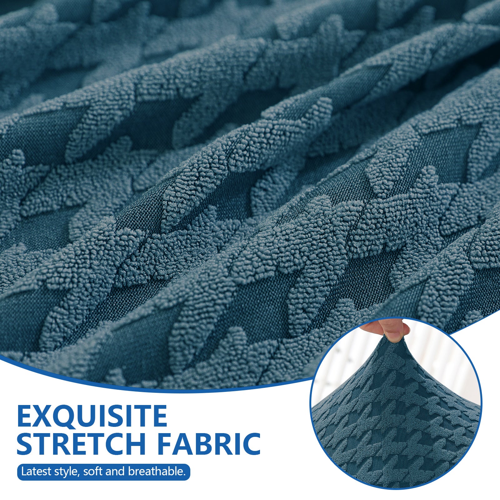 Ystyle 4-Piece Chair Covers with Backrest, Elastic Living Room Kitchen Chair Slipcovers, Universal Stretch Dining Chair Covers, Modern Cat-Scratch Resistant Chair Protectors