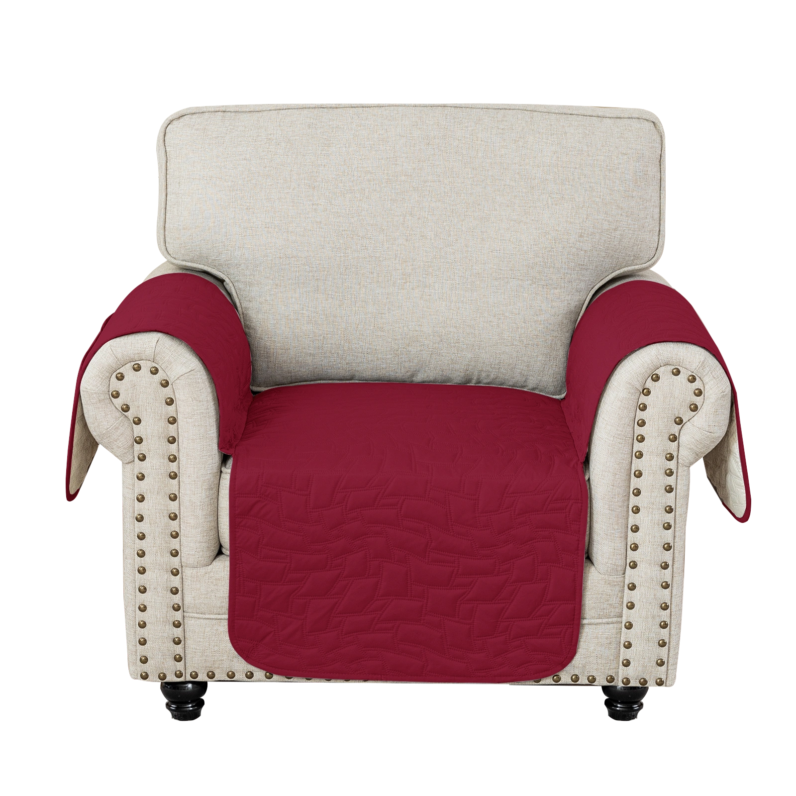 YSTYLE Cubierta de Sofá para 1 Asiento Universal – Antideslizante, Amigable con Mascotas, Protector de Sofá con Bolsillos Laterales 