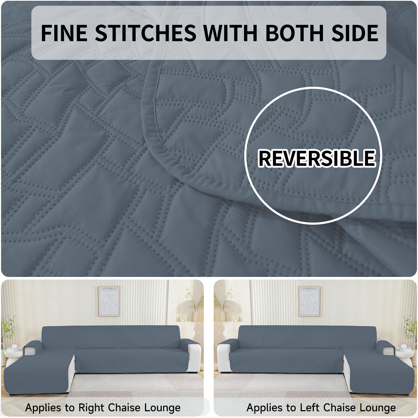 Copertura Impermeabile Reversibile per Divano Angolare a 4 Posti Penisola | YSTYLE