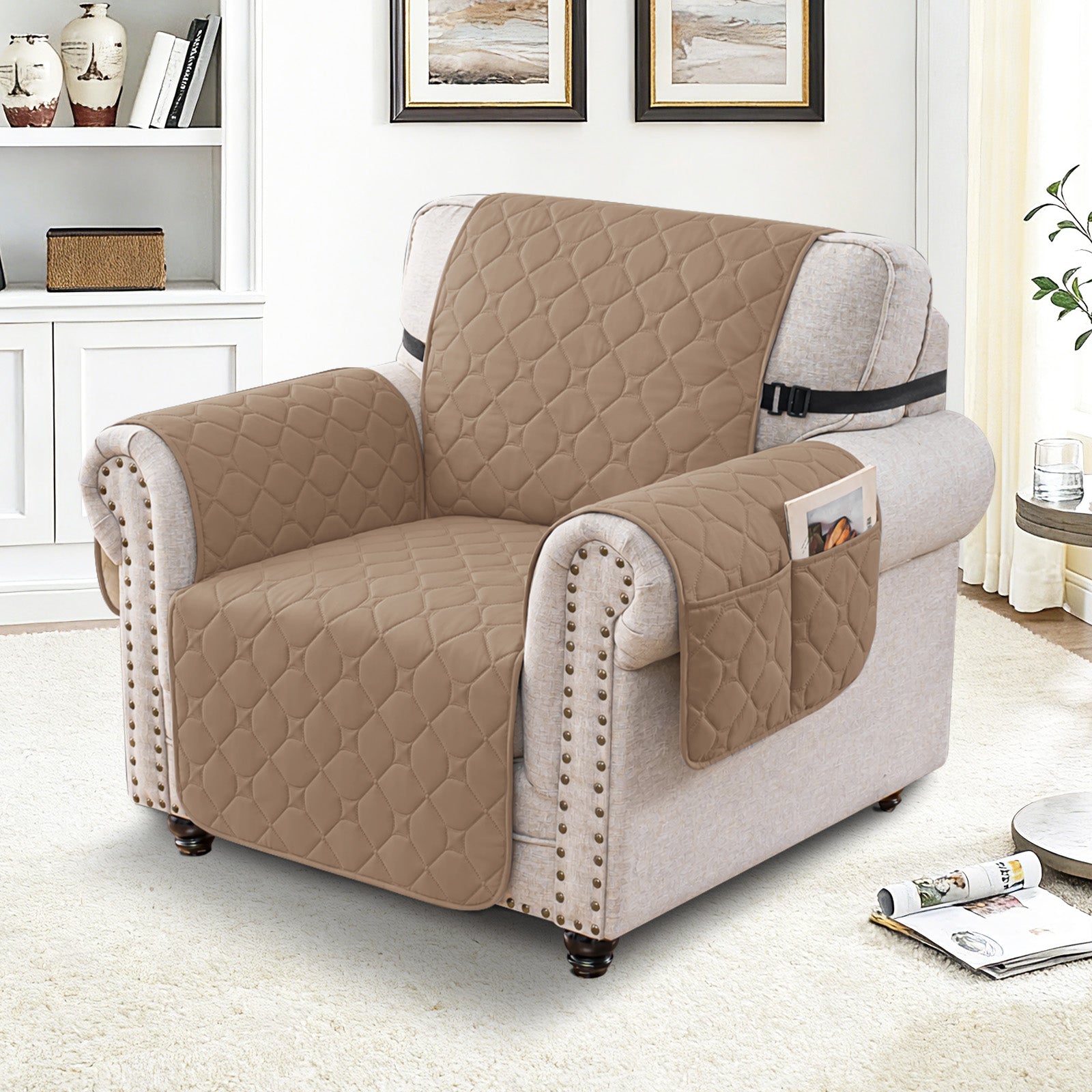 Copripoltrona impermeabile YSTYLE a 1 posto con tasche antiscivolo