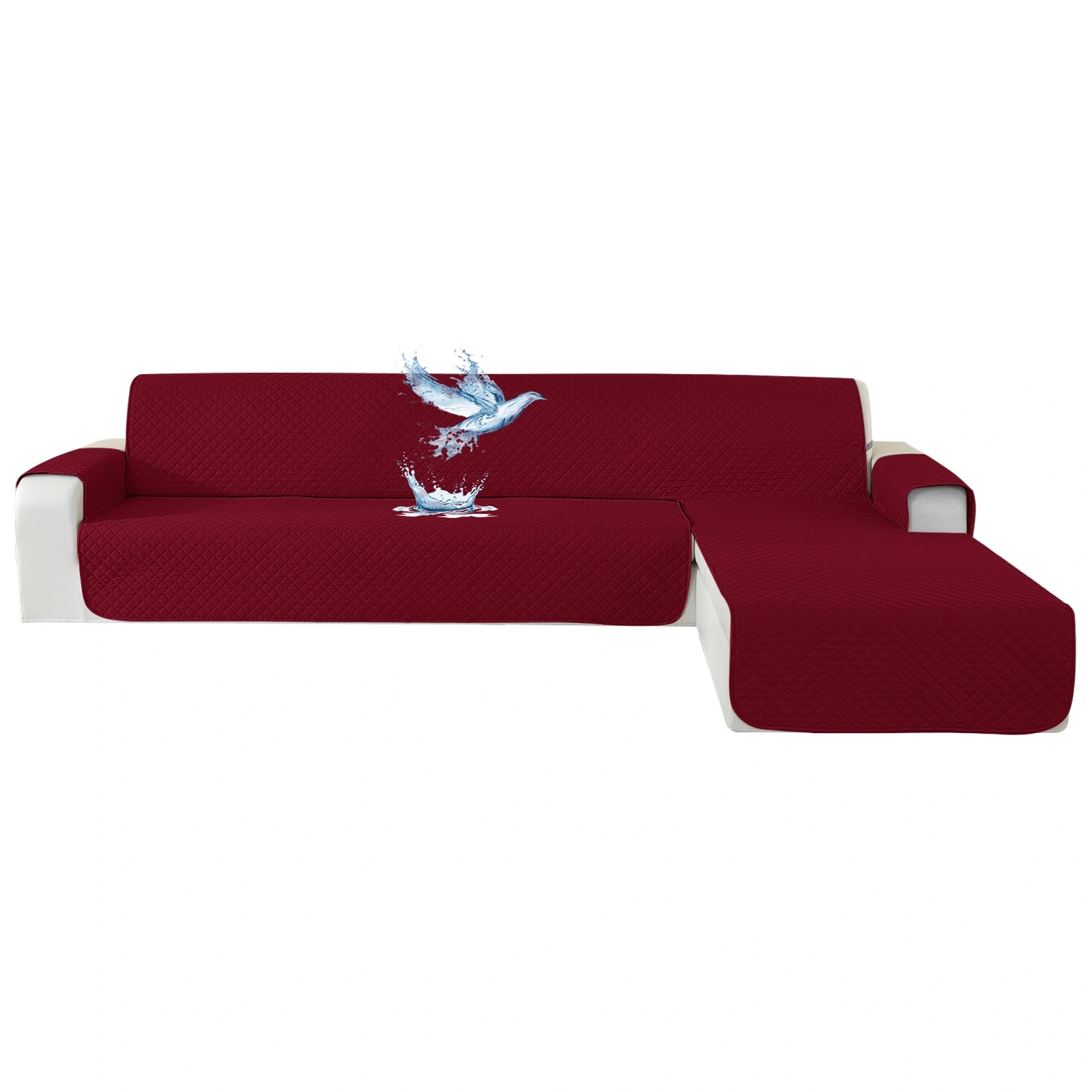 ESTILO Y-L para sofá de esquina impermeable de 4 asientos, antideslizante, diseño reversible península-rómbico
