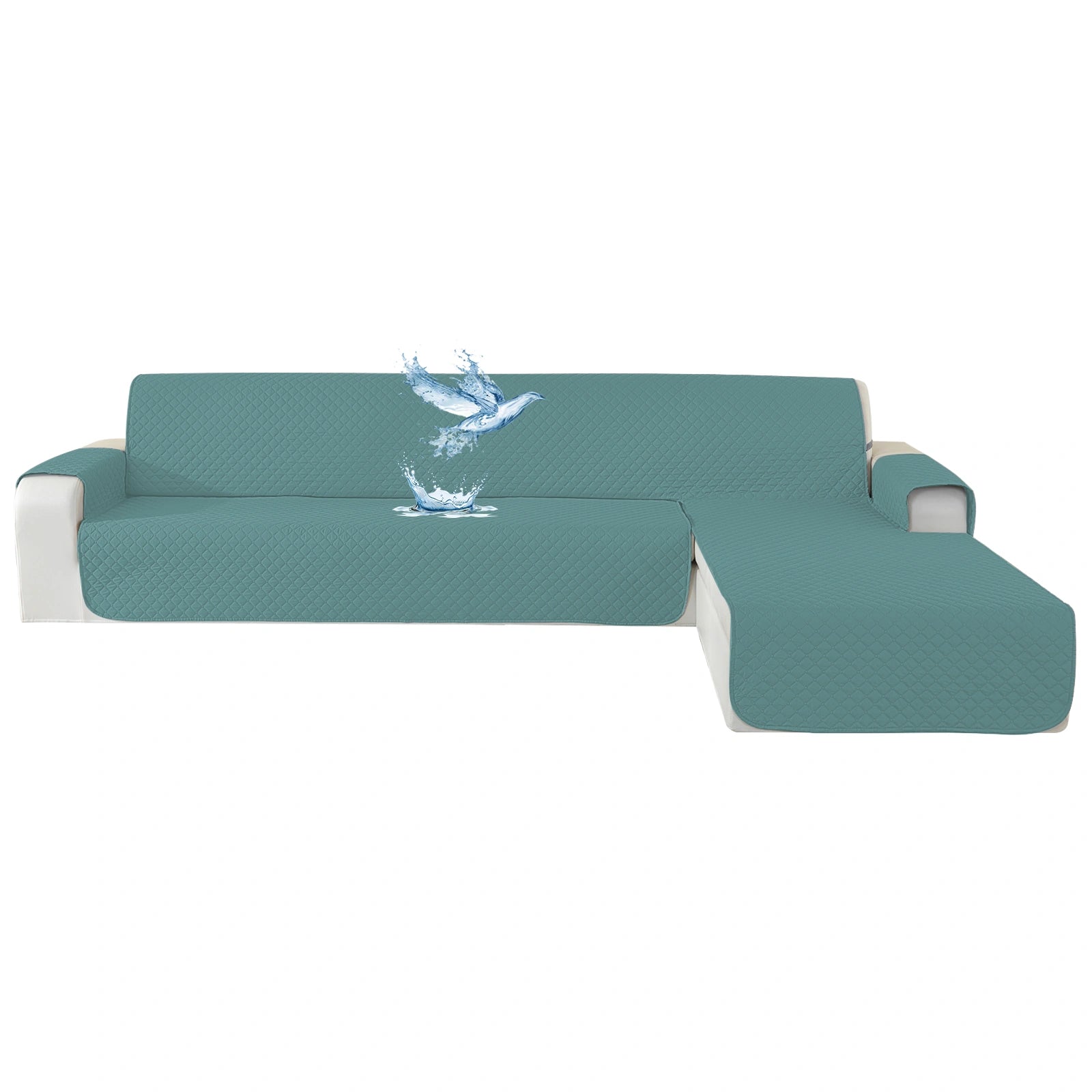 ESTILO Y-L para sofá de esquina impermeable de 4 asientos, antideslizante, diseño reversible península-rómbico