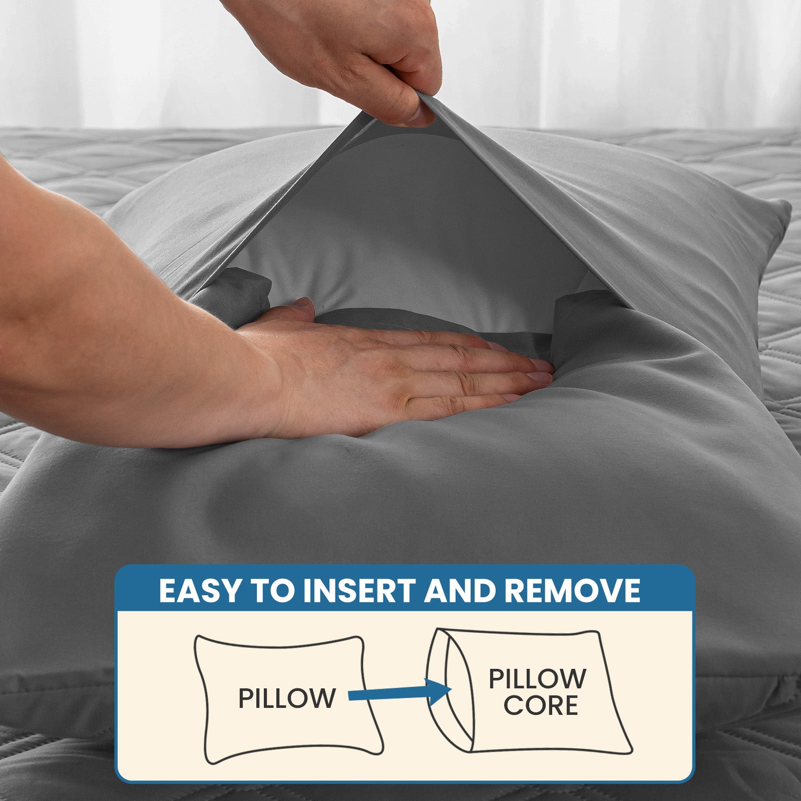 Ystyle Waterproof Pillow Protectors 50x80 cm Set of 2, Scratch-Resistant Pillowcase Covers